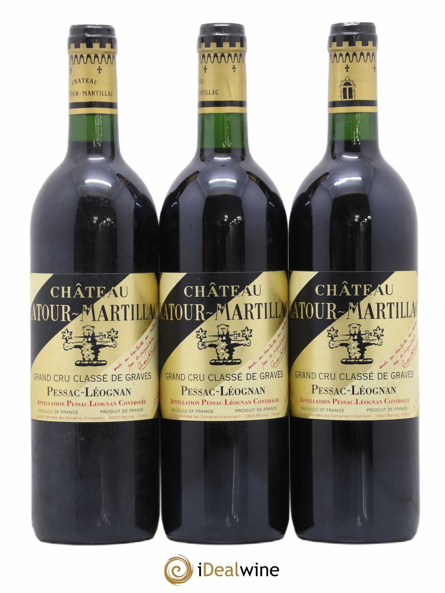 Château Latour-Martillac Cru Classé de Graves 1996 - Lot de 12 bouteilles - 1