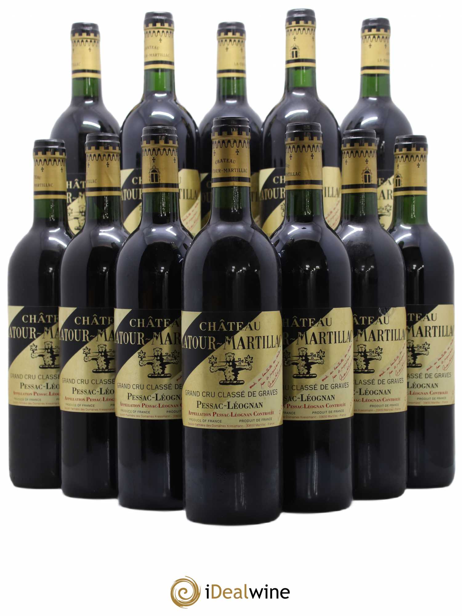 Château Latour-Martillac Cru Classé de Graves 1996 - Lot de 12 bouteilles - 0
