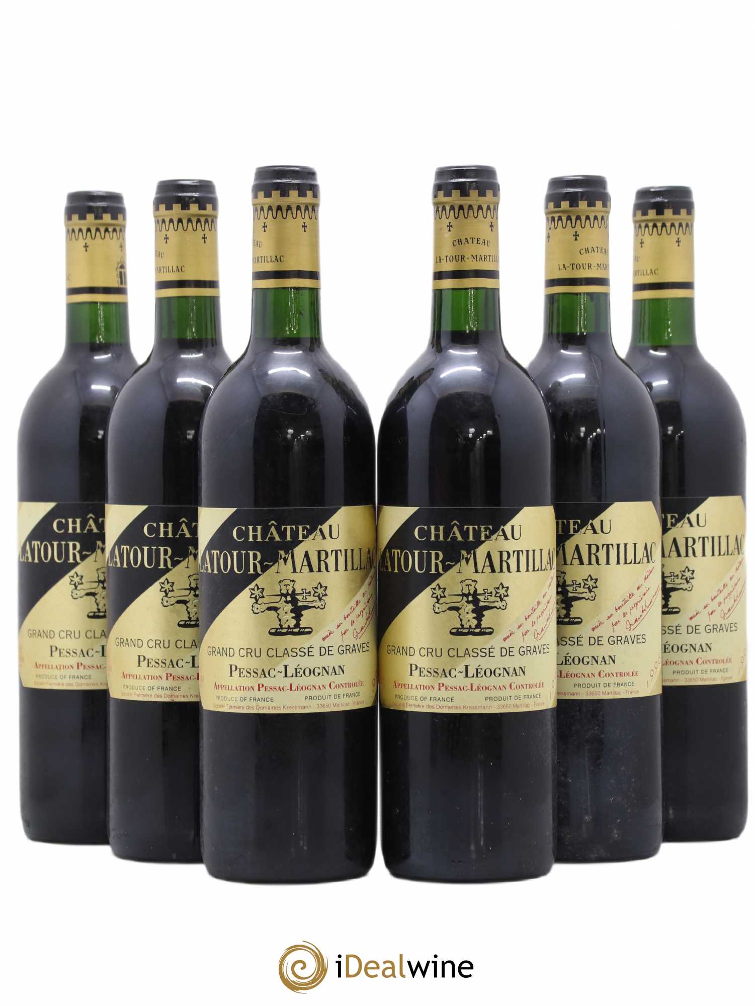 Château Latour-Martillac Cru Classé de Graves 1996 - Lot de 6 bouteilles - 0