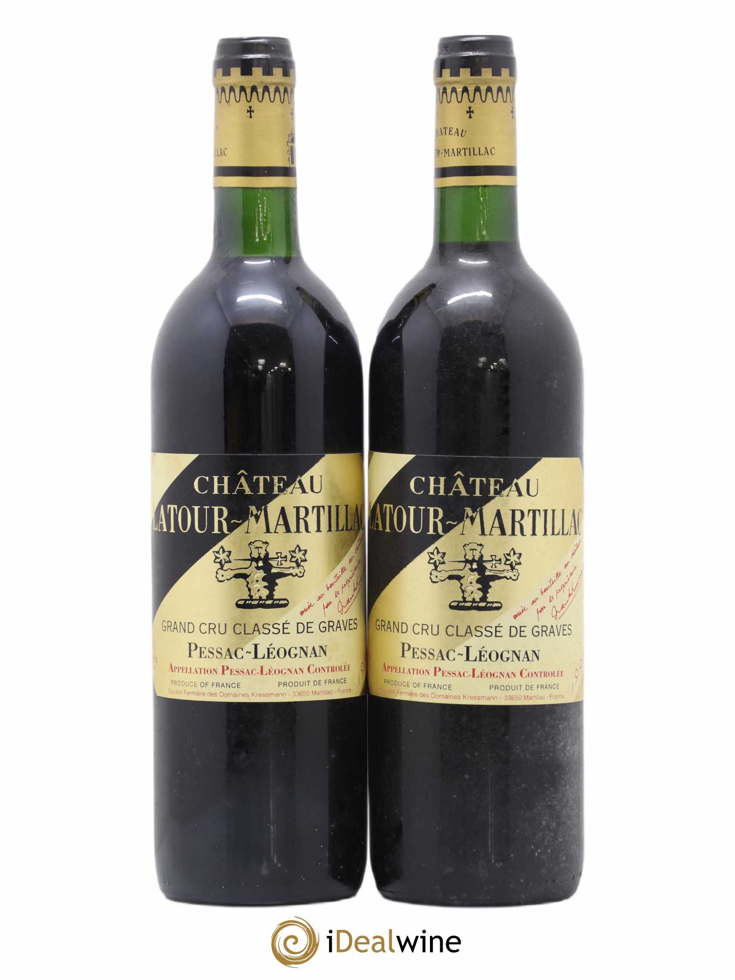 Château Latour-Martillac Cru Classé de Graves 1996 - Lot de 2 bouteilles - 0