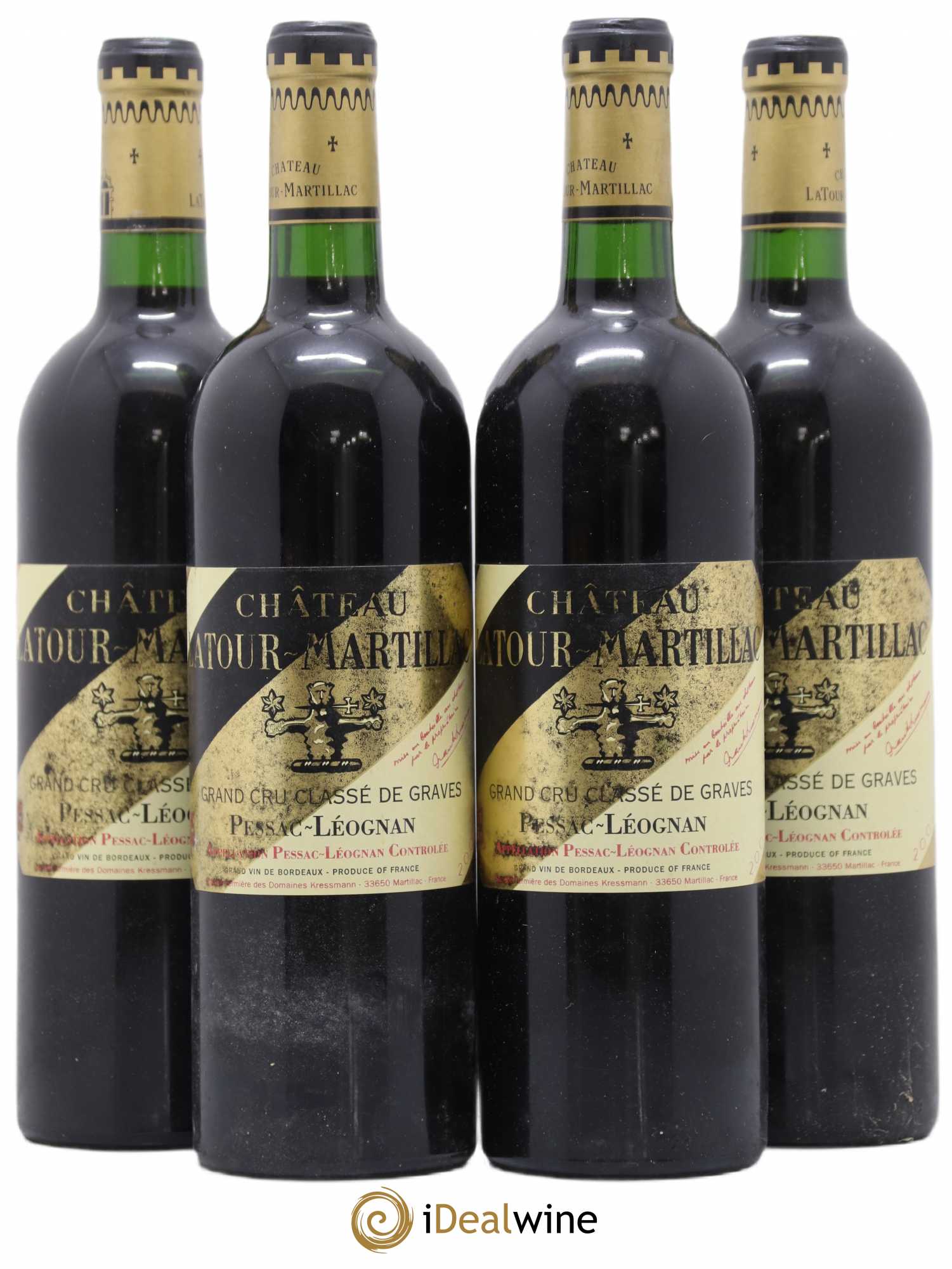Château Latour-Martillac Cru Classé de Graves 2001 - Lot de 4 bouteilles - 0