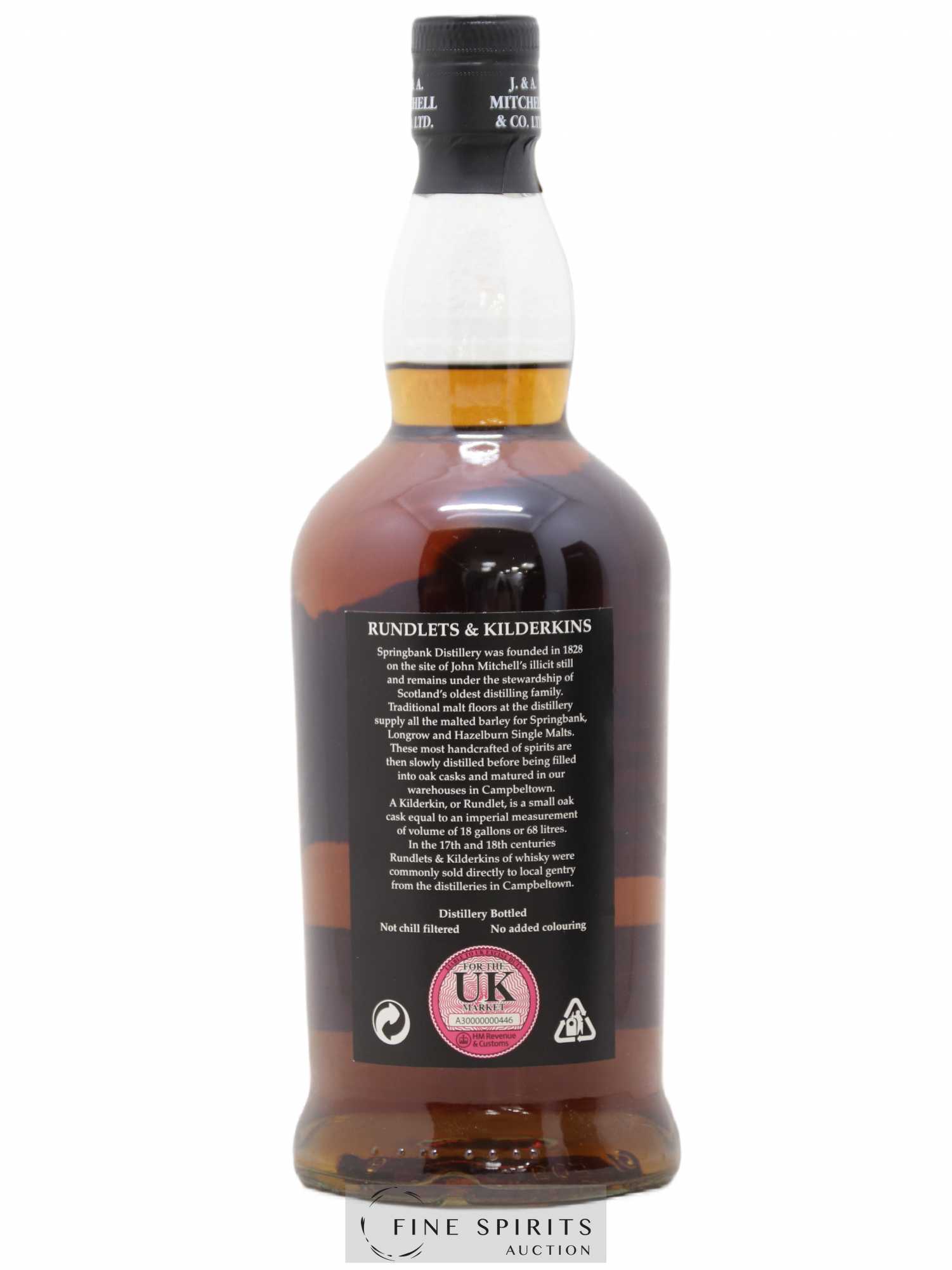 Springbank 2001 Of. Rundlets & Kilderkins One of 9000 - bottled 2012 - Posten von 1 Flasche - 2