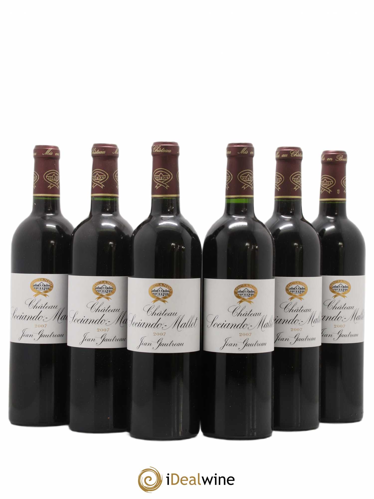 Château Sociando Mallet 2007 - Lot de 6 bouteilles - 0