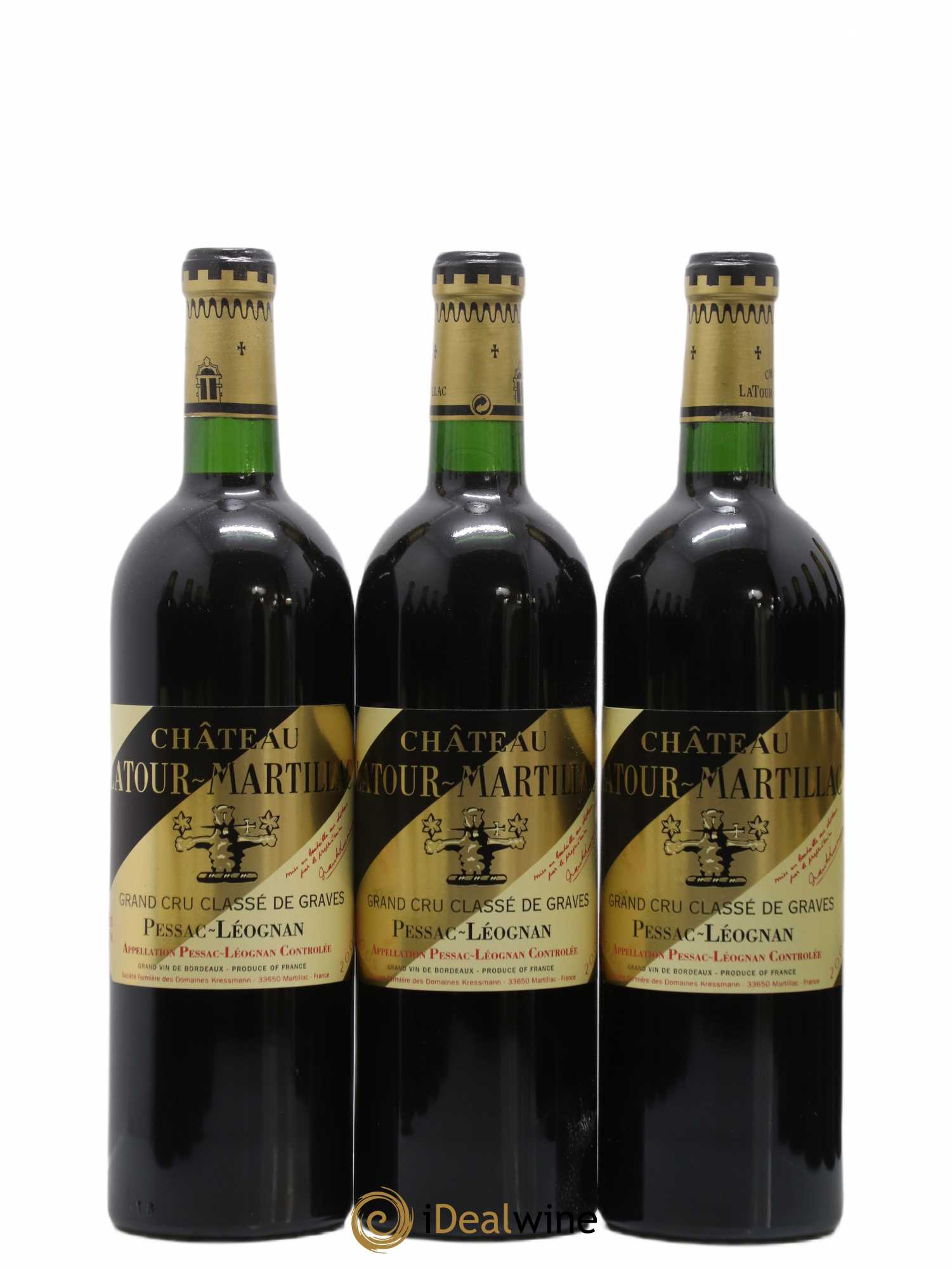 Château Latour-Martillac Cru Classé de Graves 2001 - Lot de 12 bouteilles - 1