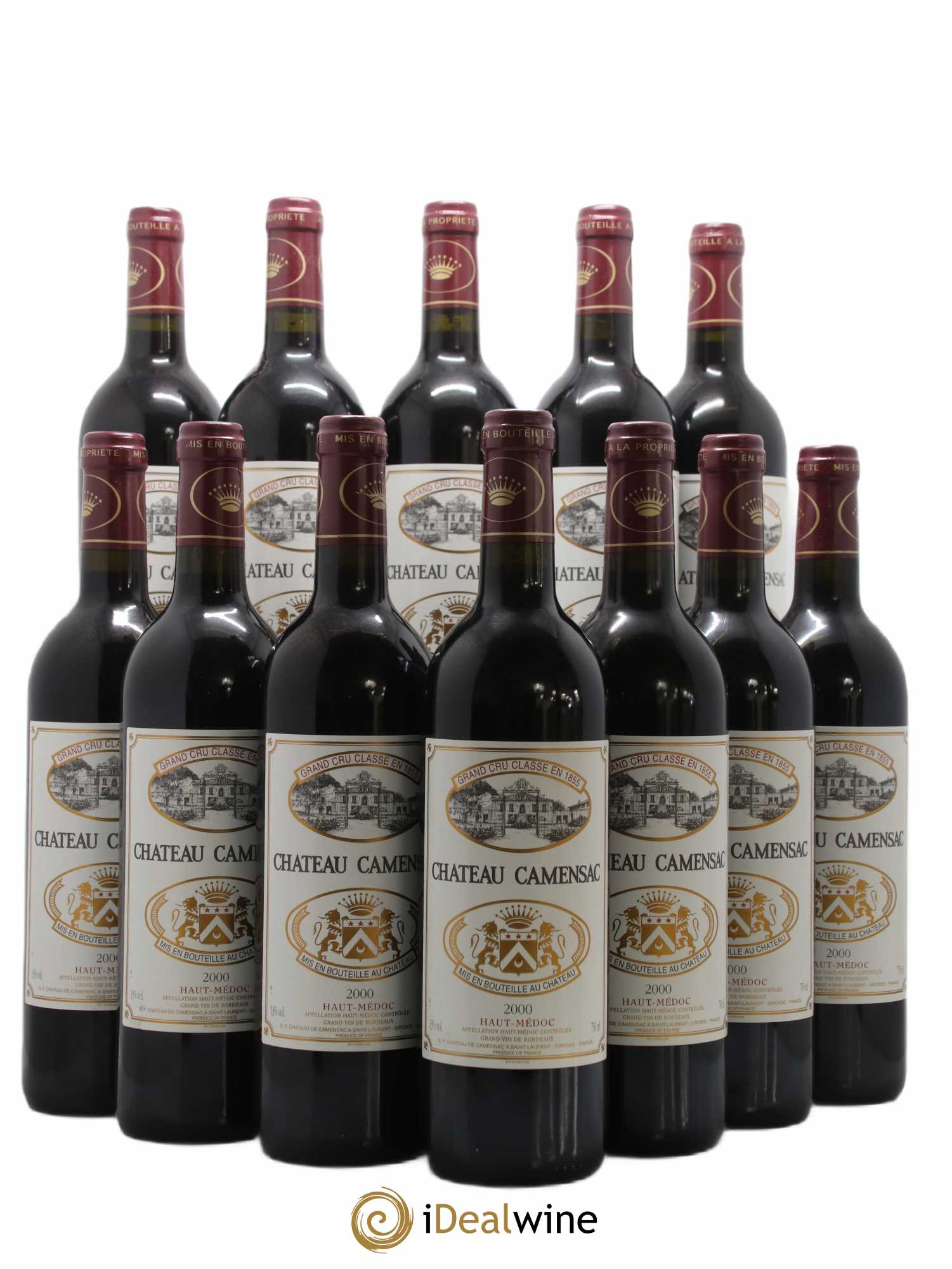 Château Camensac 5ème Grand Cru Classé 2000 - Lot de 12 bouteilles - 0