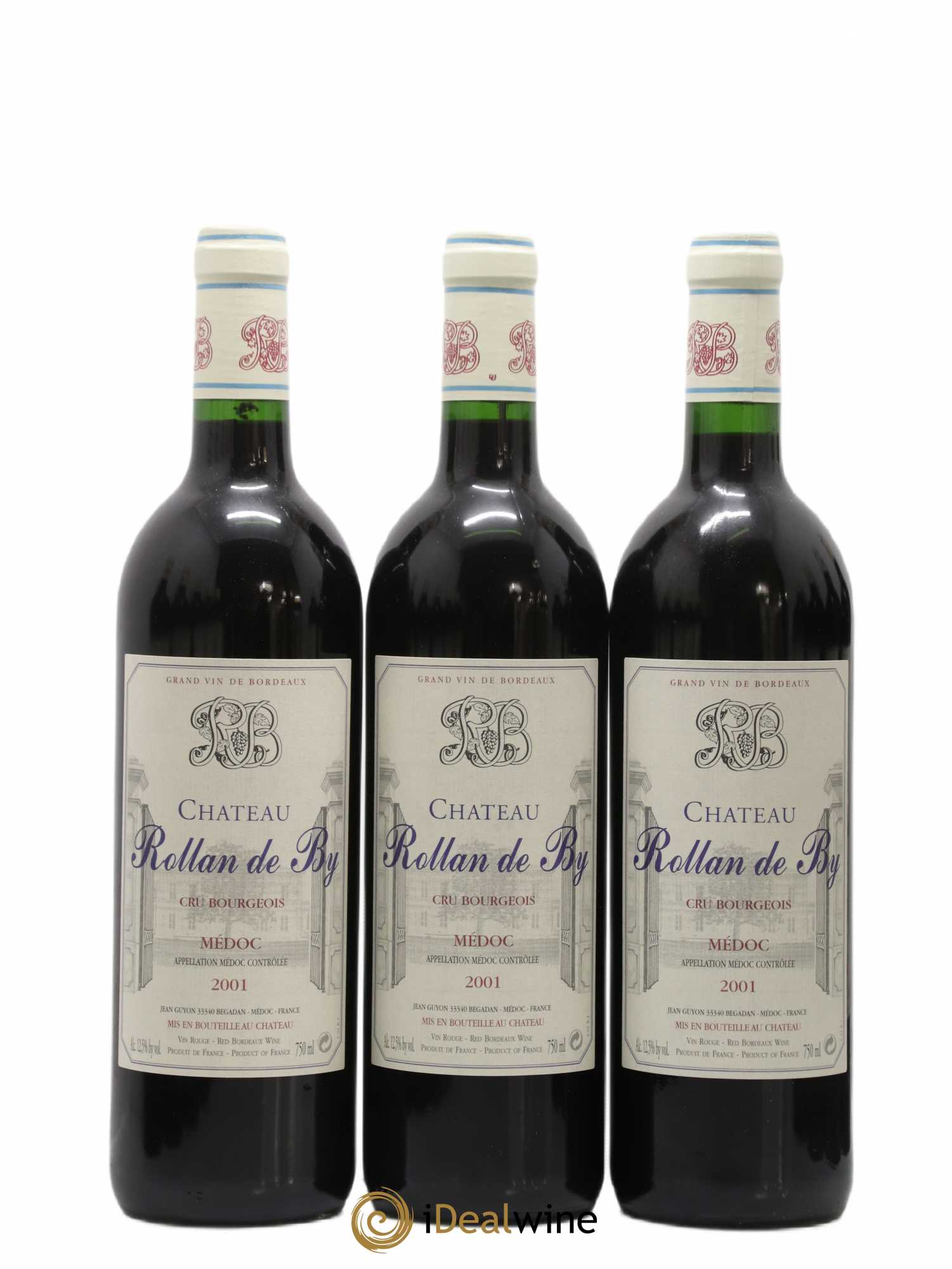 Château Rollan de By Cru Bourgeois 2001 - Lot de 12 bouteilles - 1