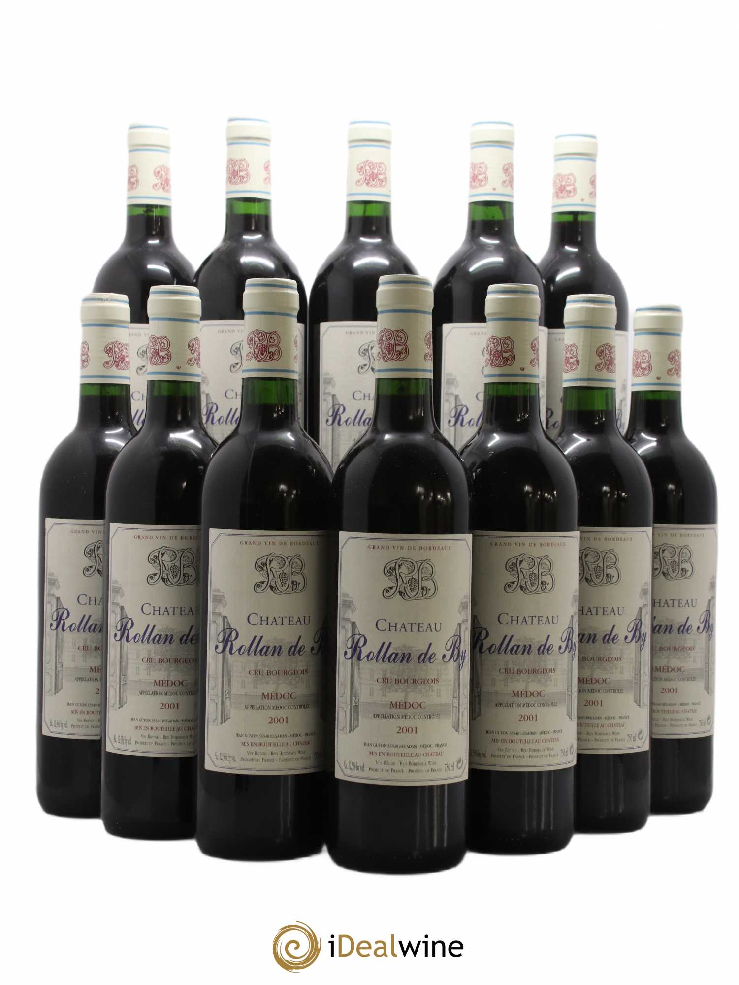 Château Rollan de By Cru Bourgeois 2001 - Lot de 12 bouteilles - 0