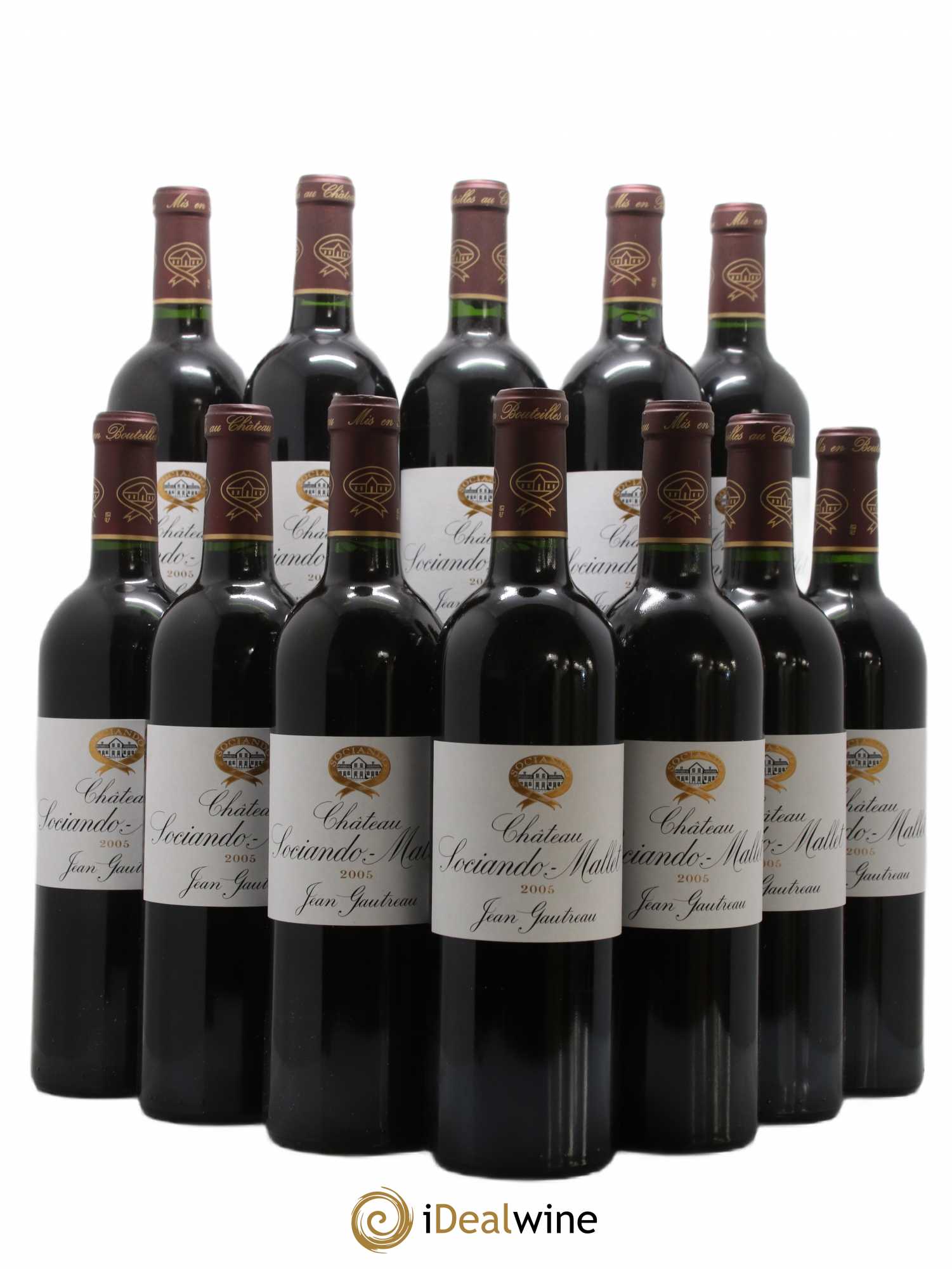 Château Sociando Mallet 2005 - Lot de 12 bouteilles - 0