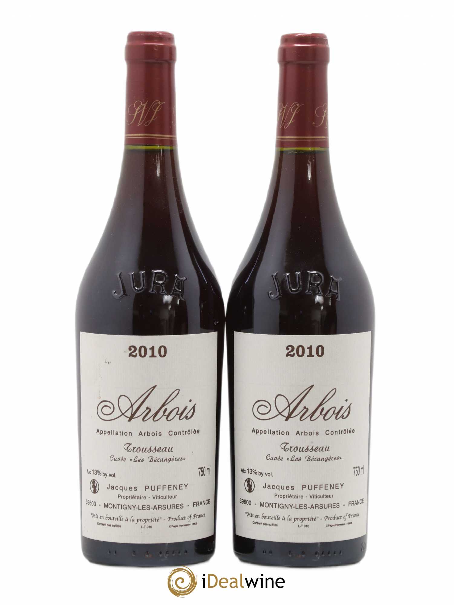Arbois Trousseau Cuvée Les Bérangères Jacques Puffeney (sans prix de réserve) 2010 - Lot de 2 bouteilles - 0