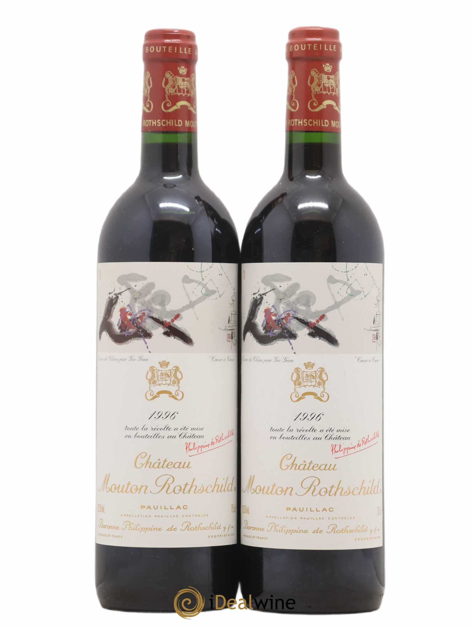 Caisse Primeurs Latour, Margaux, Lafite Rothschild, Pétrus, Mouton Rothschild, Cheval Blanc 1996 - Posten von 12 Flaschen - 5
