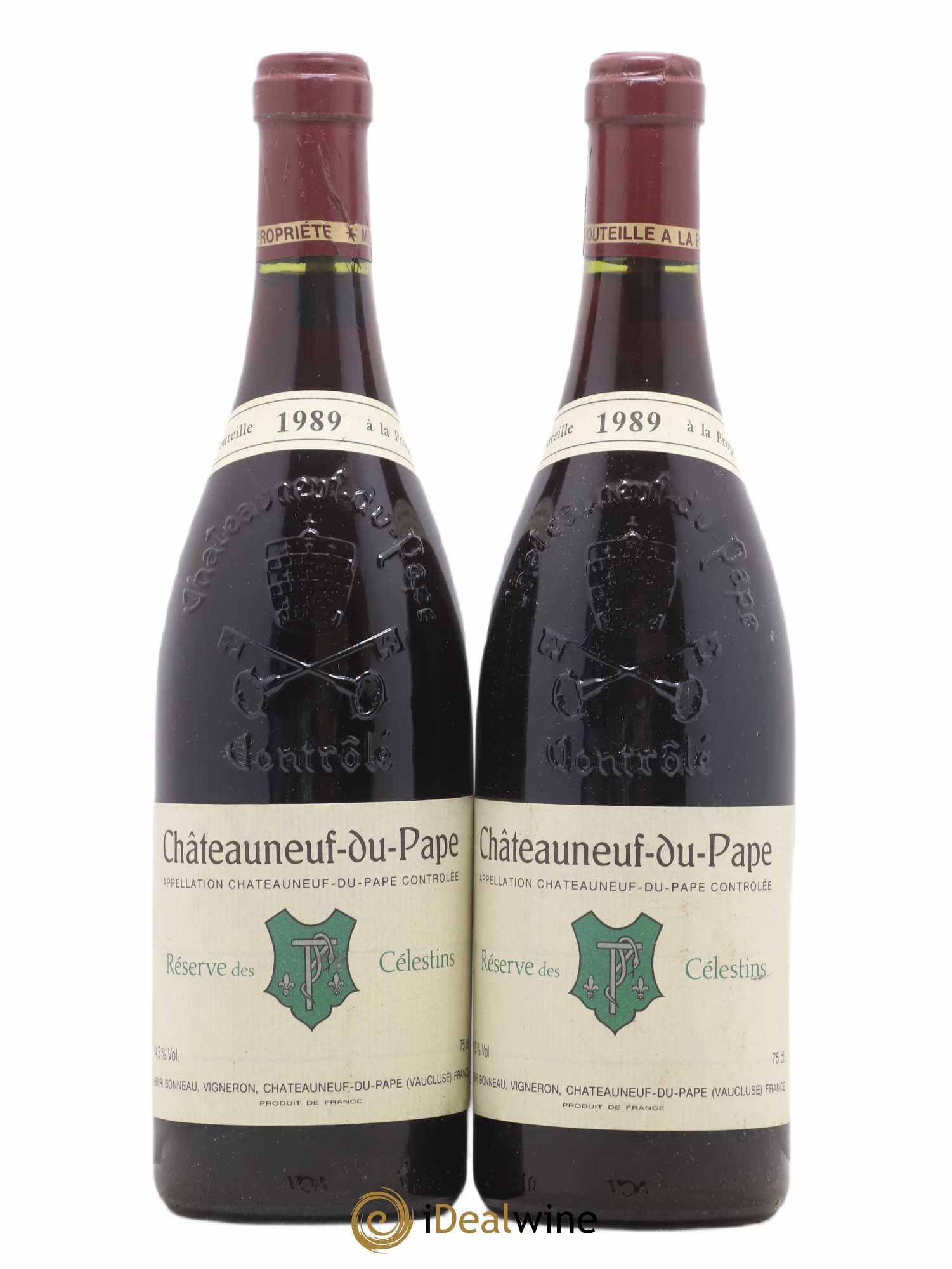 Châteauneuf-du-Pape Réserve des Célestins Henri Bonneau & Fils 1989 - Lot de 2 bouteilles - 0