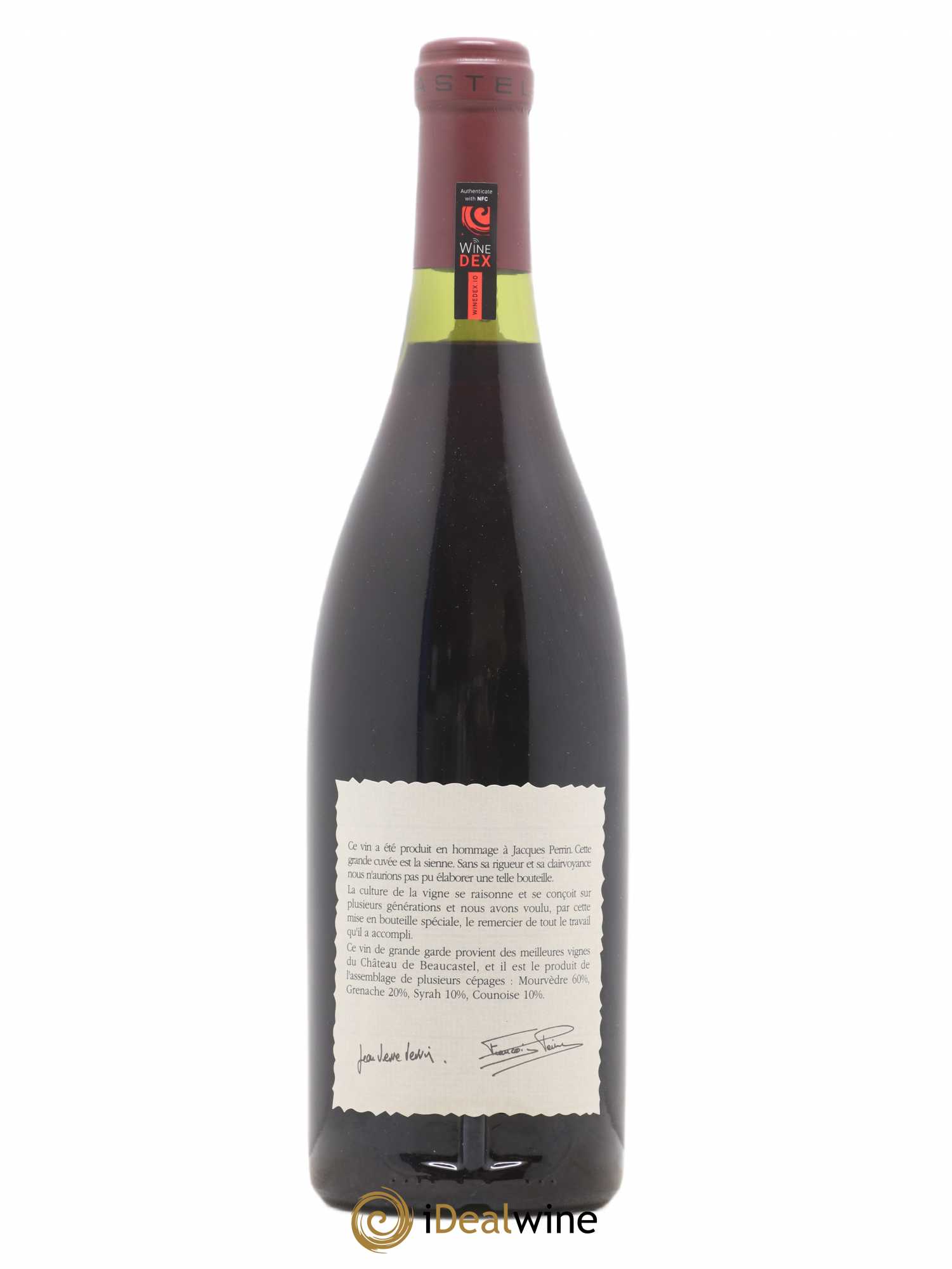 Châteauneuf-du-Pape Château de Beaucastel Hommage à Jacques Perrin Famille Perrin 1989 - Lot de 1 bouteille - 1