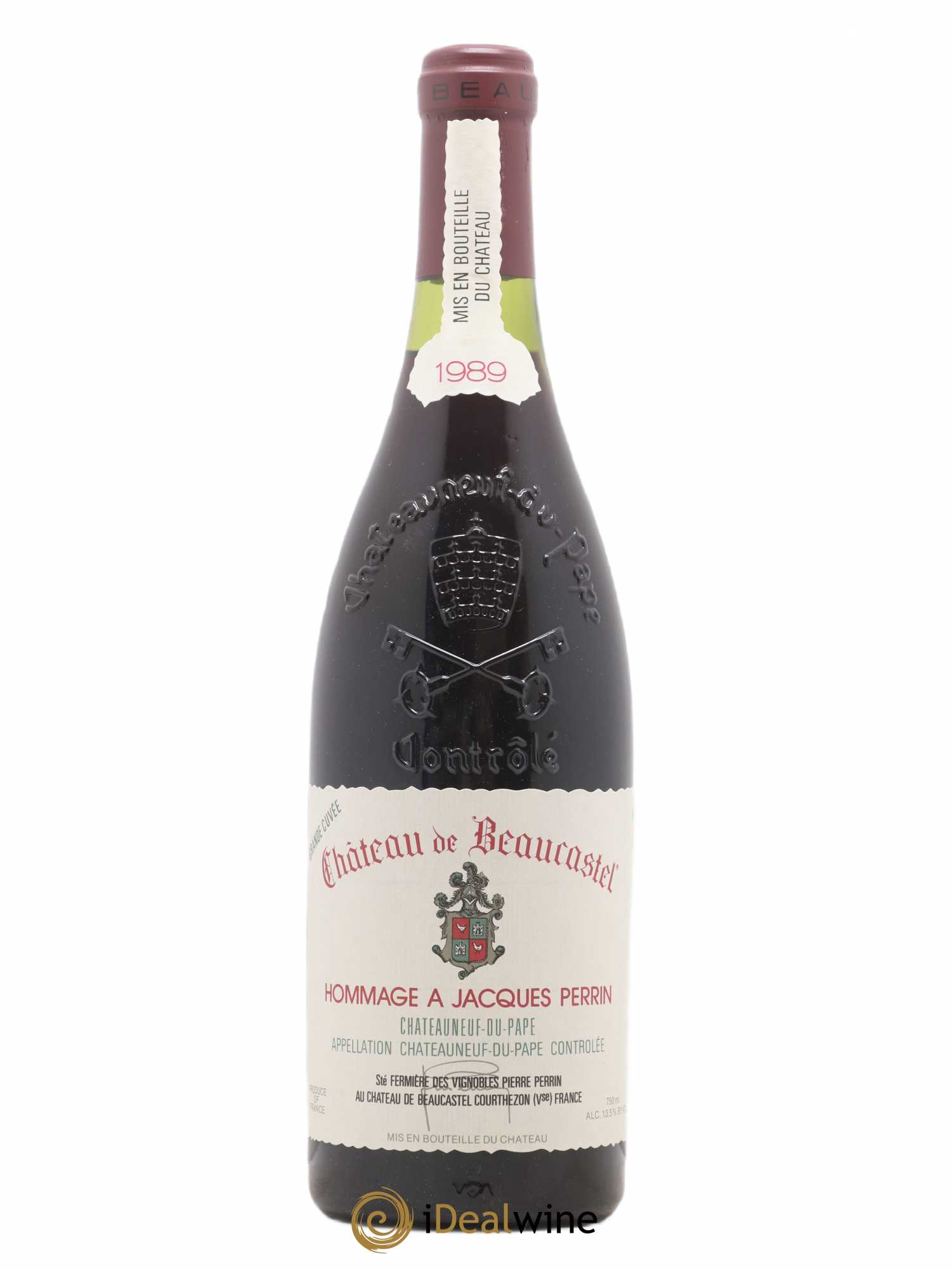 Châteauneuf-du-Pape Château de Beaucastel Hommage à Jacques Perrin Famille Perrin 1989 - Lot de 1 bouteille - 0