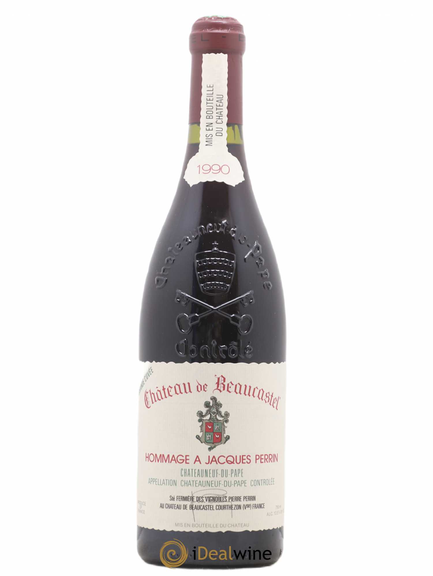 Châteauneuf-du-Pape Château de Beaucastel Hommage à Jacques Perrin Famille Perrin 1990 - Lot de 1 bouteille - 0