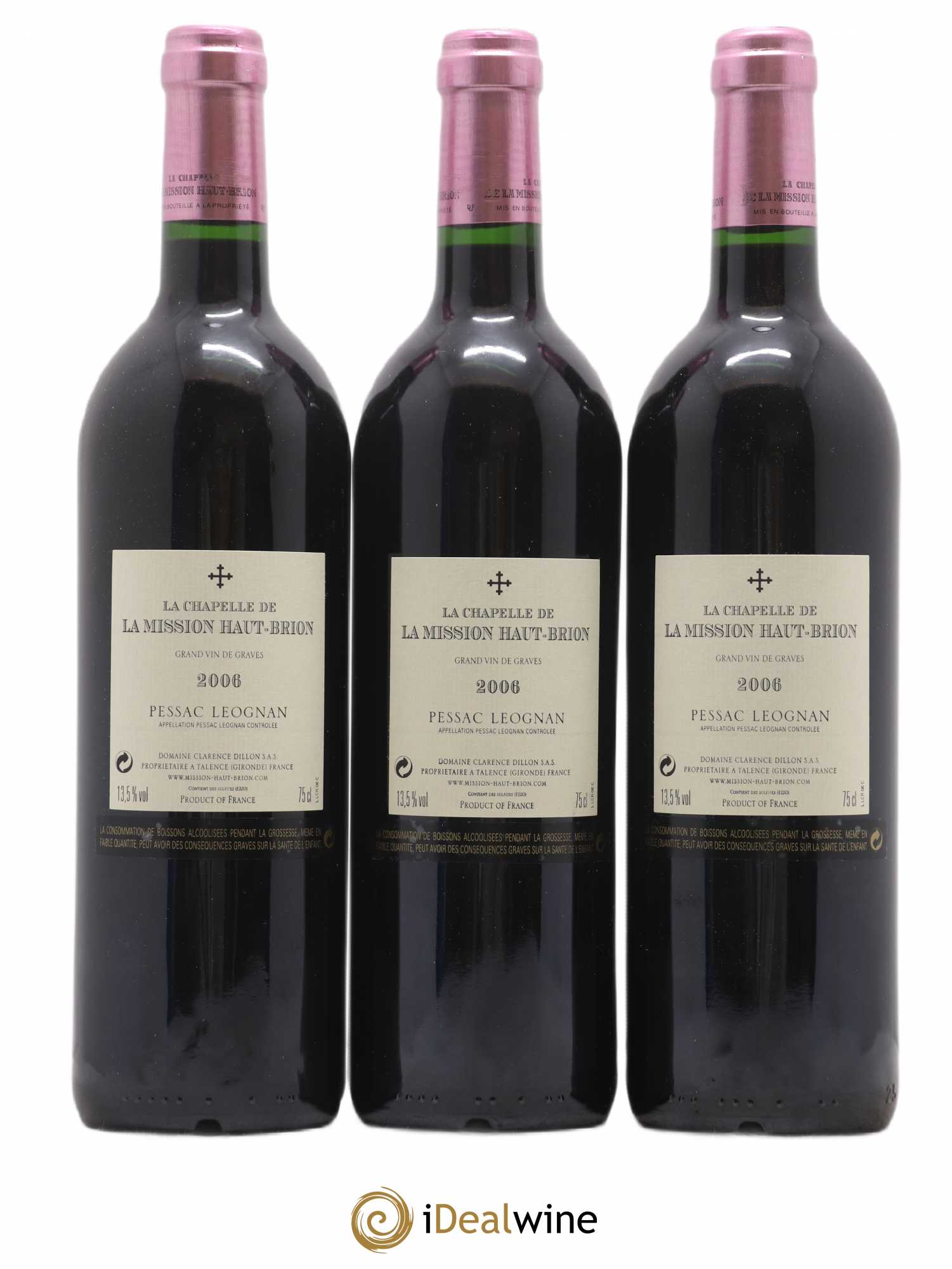 La Chapelle de La Mission Haut-Brion Second Vin (sans prix de réserve) 2006 - Lot de 3 bouteilles - 1
