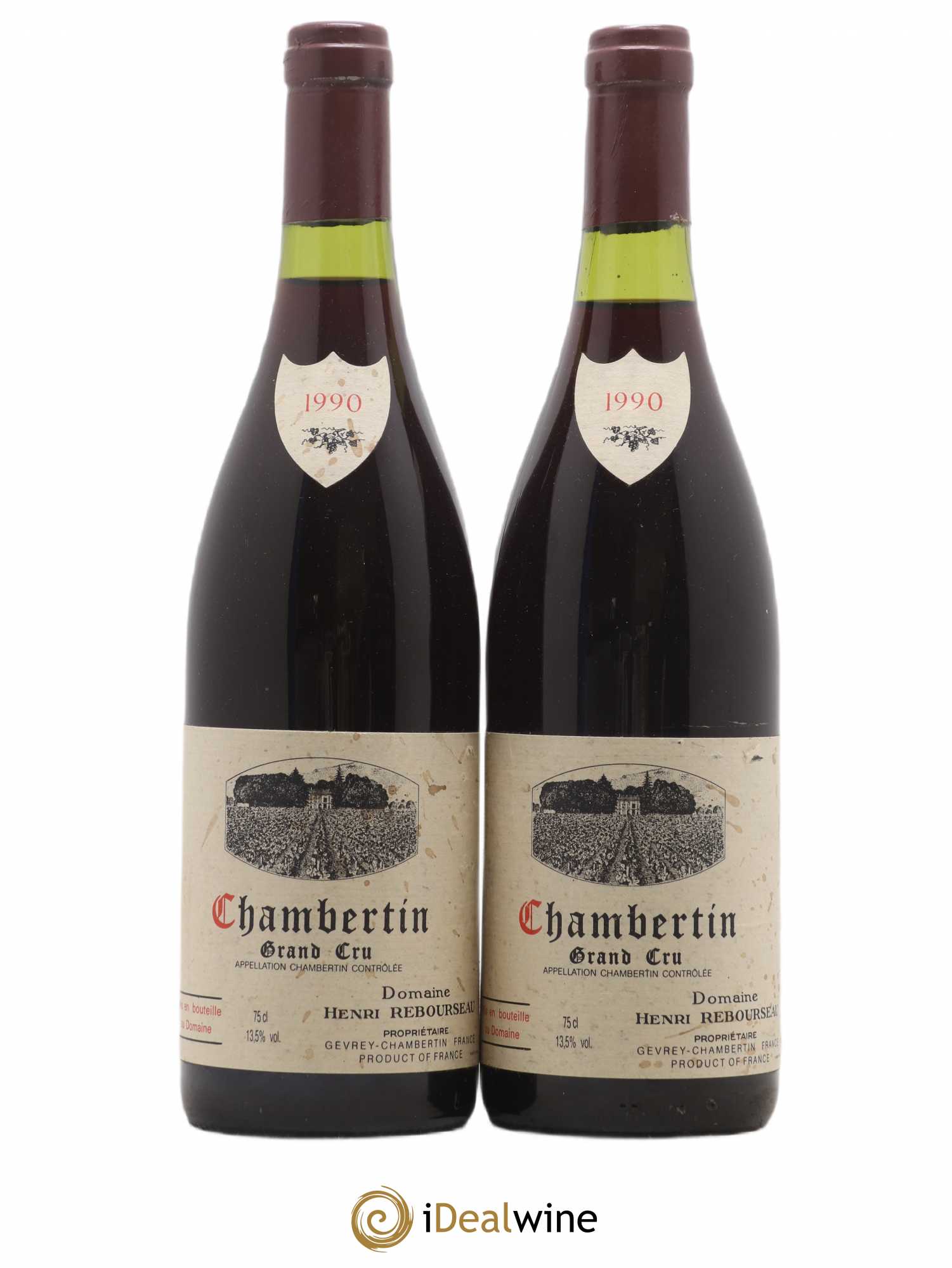 Chambertin Grand Cru Henri Rebourseau 1990 - Lot de 2 bouteilles - 0