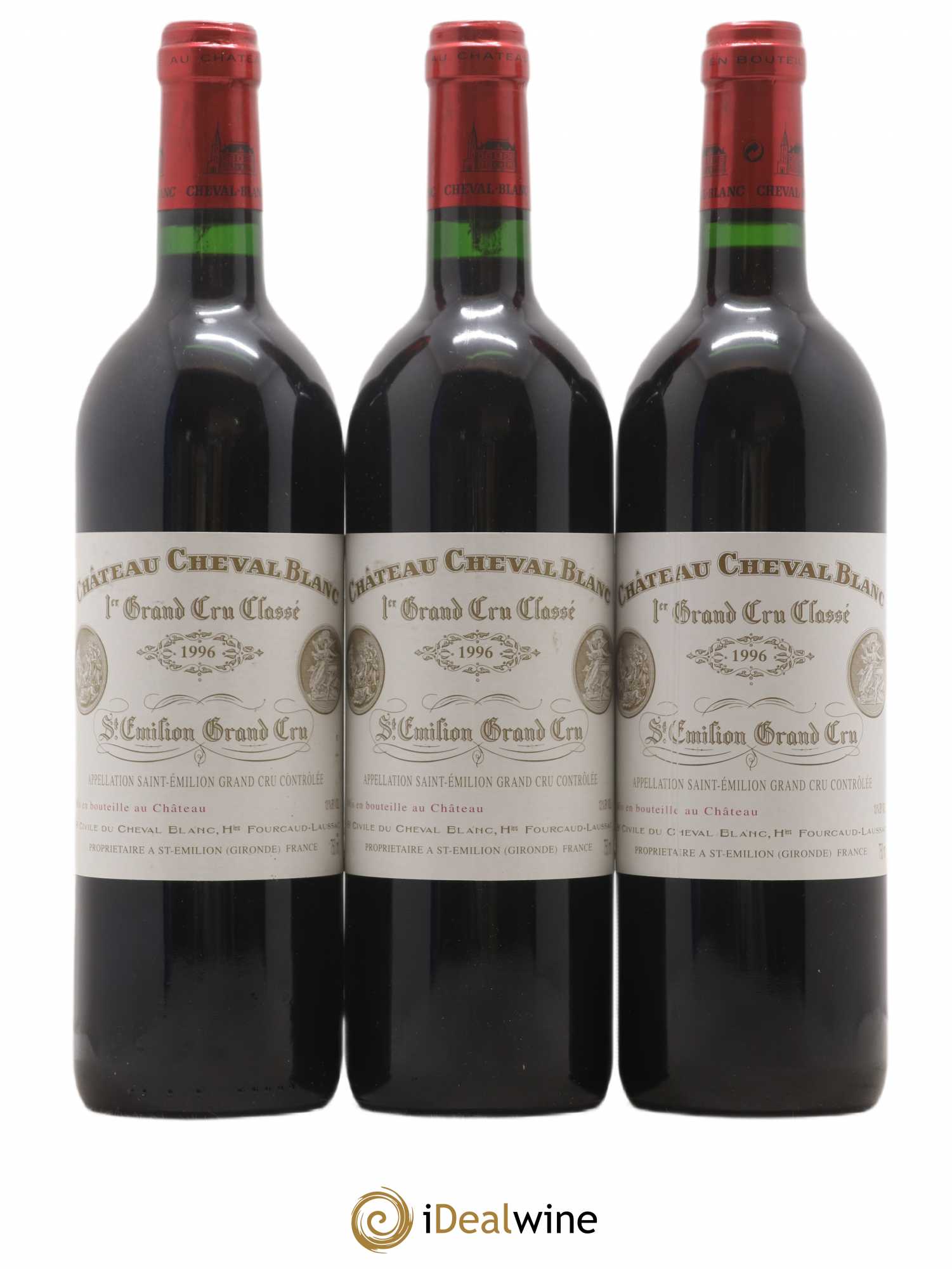 Château Cheval Blanc 1er Grand Cru Classé A 1996 - Lot de 3 bouteilles - 0