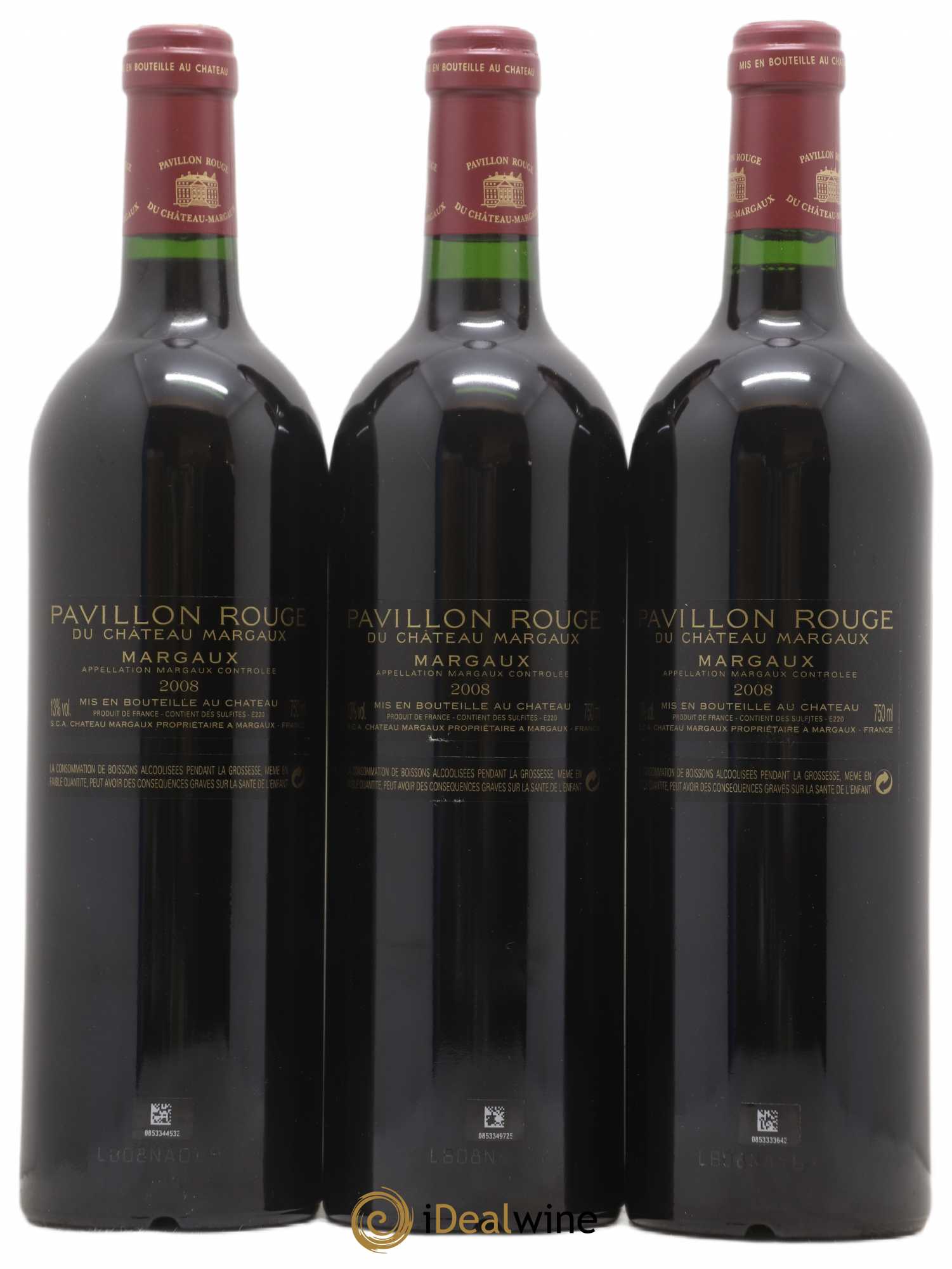 Pavillon Rouge du Château Margaux Second Vin 2008 - Lot de 3 bouteilles - 1