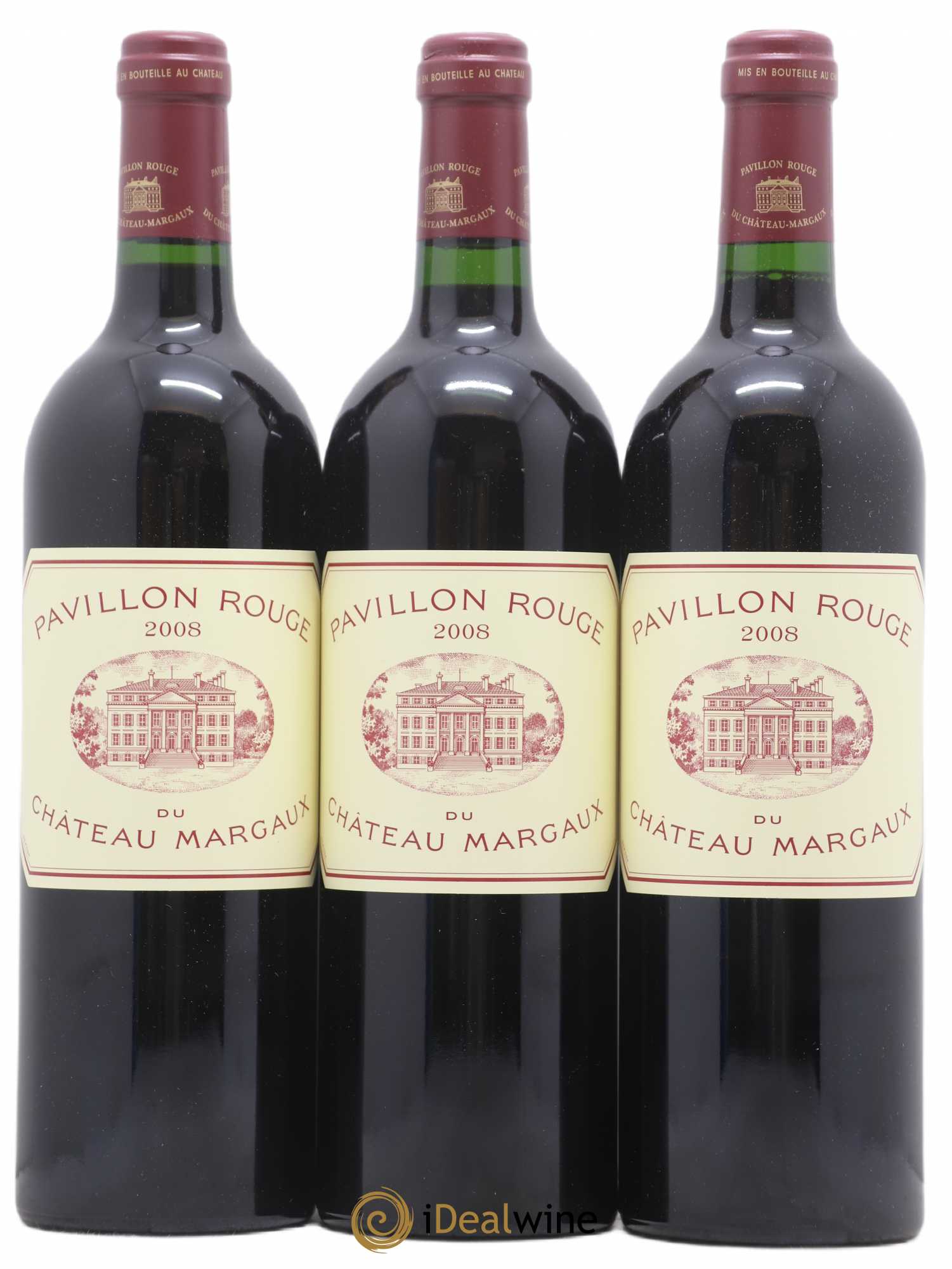 Pavillon Rouge du Château Margaux Second Vin 2008 - Lot de 3 bouteilles - 0