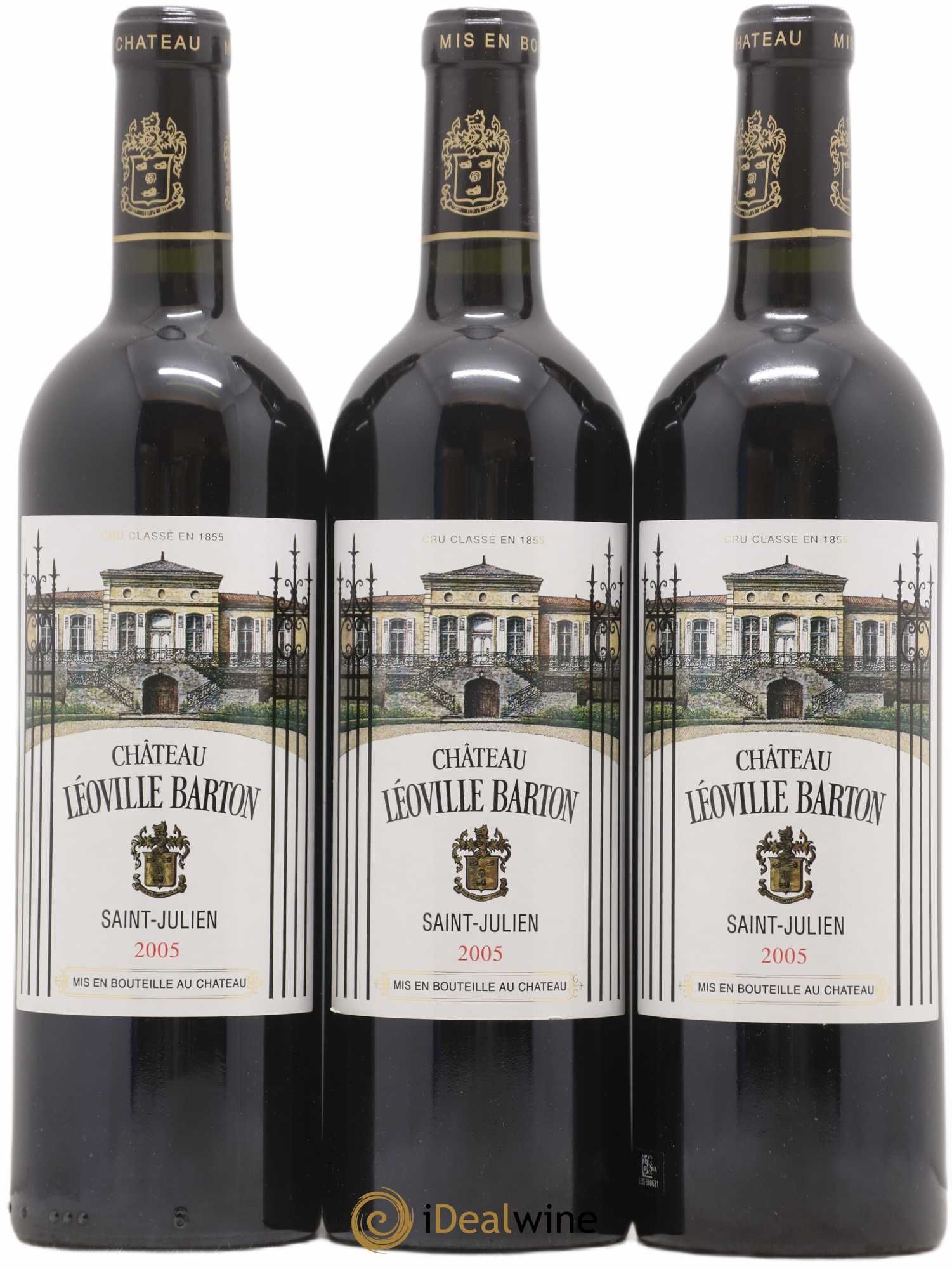 Château Léoville Barton 2ème Grand Cru Classé 2005 - Lot de 3 bouteilles - 0