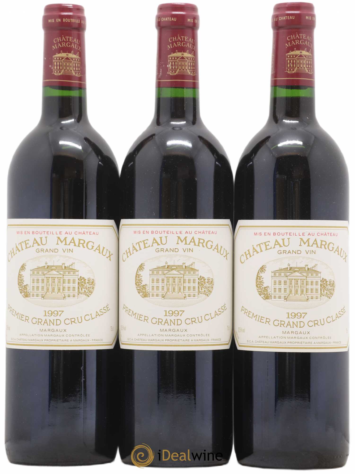 Château Margaux 1er Grand Cru Classé 1997 - Lot de 3 bouteilles - 0