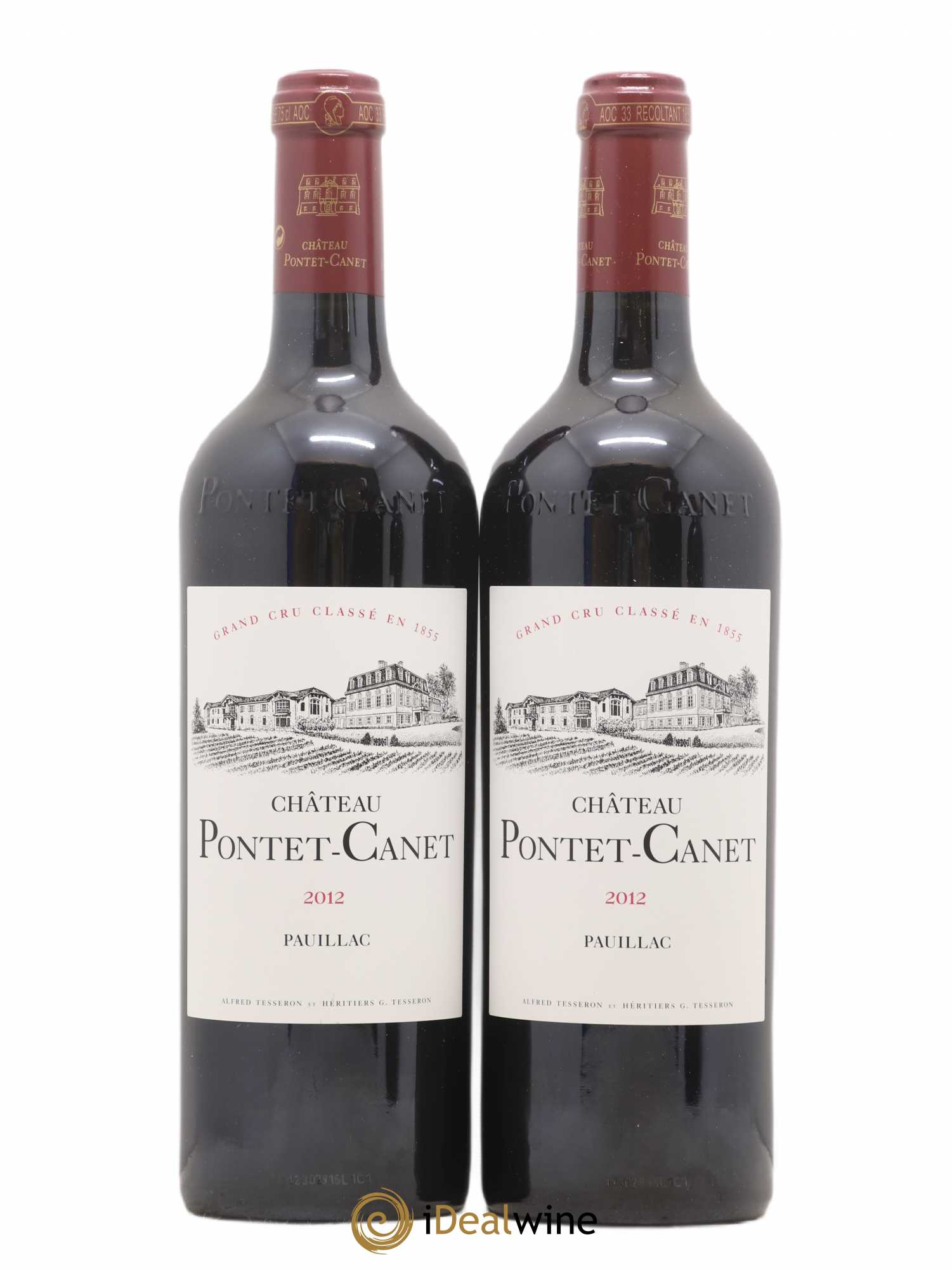 Château Pontet Canet 5ème Grand Cru Classé 2012 - Lot de 2 bouteilles - 0