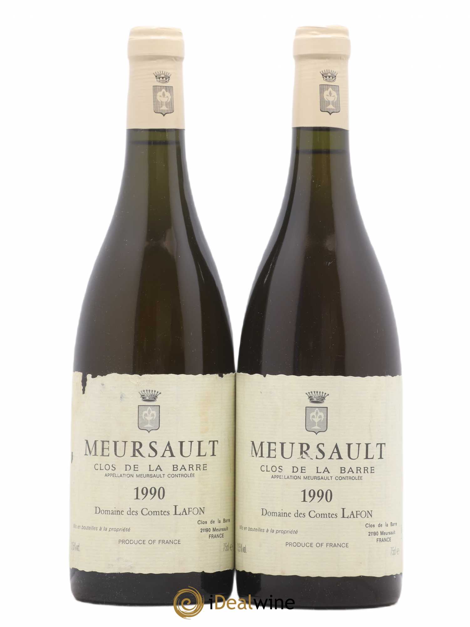Meursault Clos de la Barre Comtes Lafon (Domaine des) 1990 - Lot de 2 bouteilles - 0