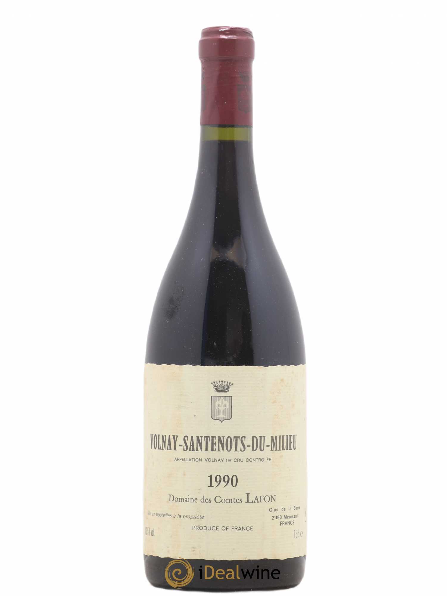 Volnay 1er Cru Santenots du Milieu Comtes Lafon (Domaine des) 1990 - Lot de 1 bouteille - 0