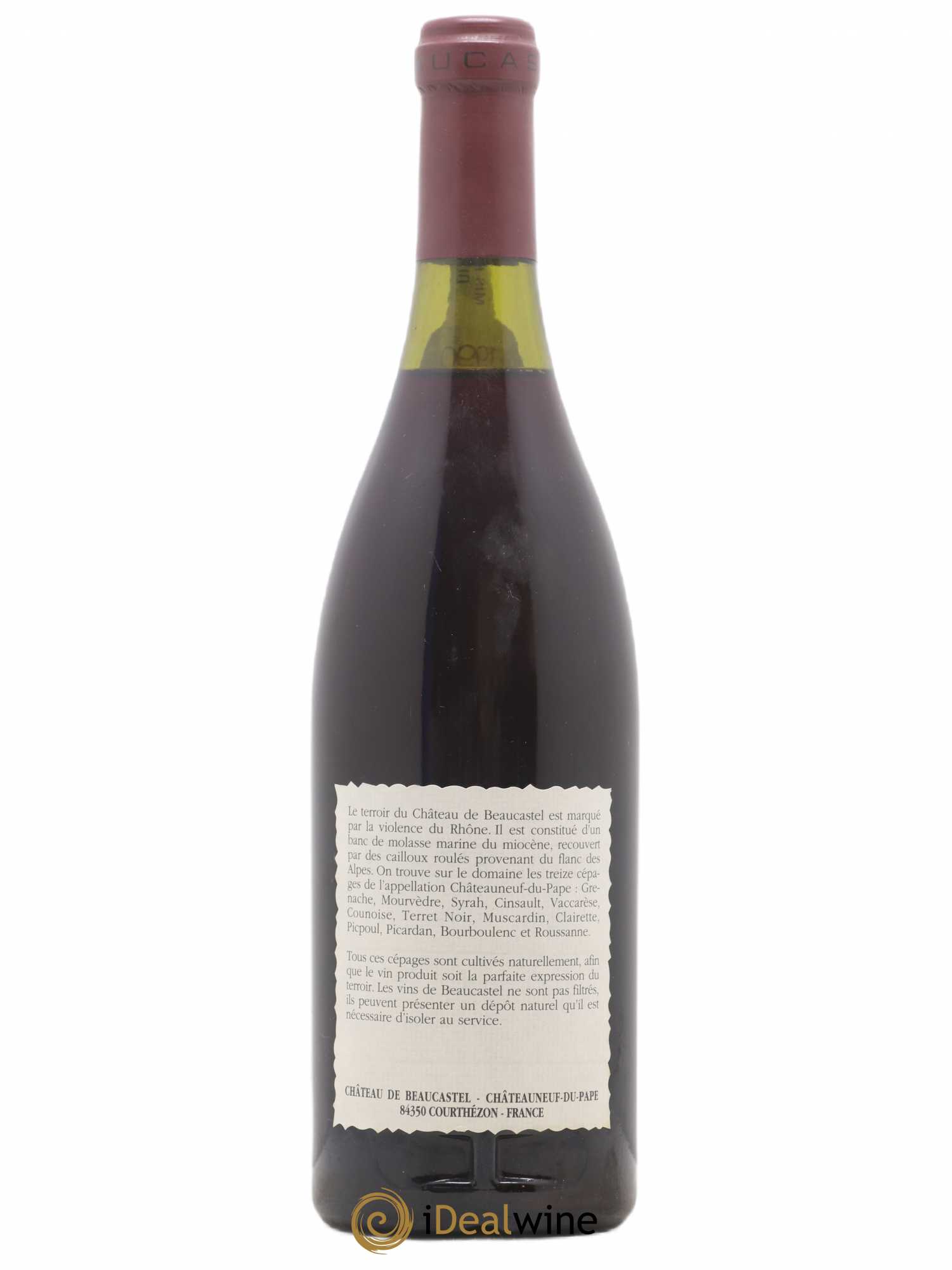 Châteauneuf-du-Pape Château de Beaucastel Famille Perrin 1990 - Lot de 1 bouteille - 1