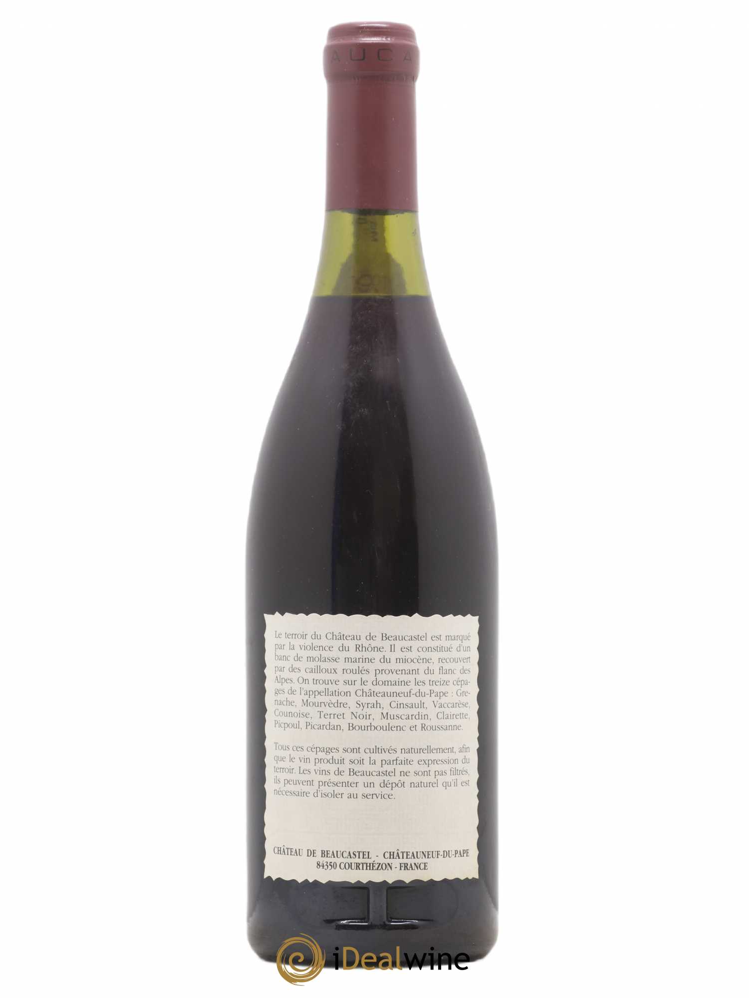 Châteauneuf-du-Pape Château de Beaucastel Famille Perrin 1990 - Lot de 1 bouteille - 1
