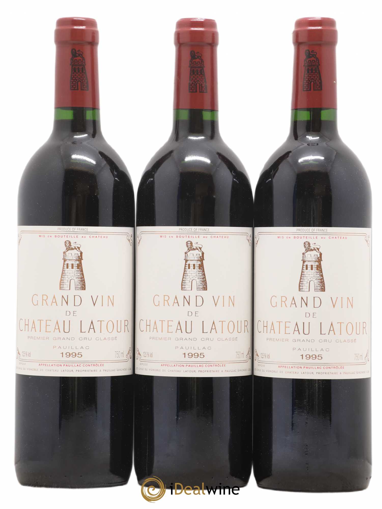 Château Latour 1er Grand Cru Classé 1995 - Lot de 3 bouteilles - 0