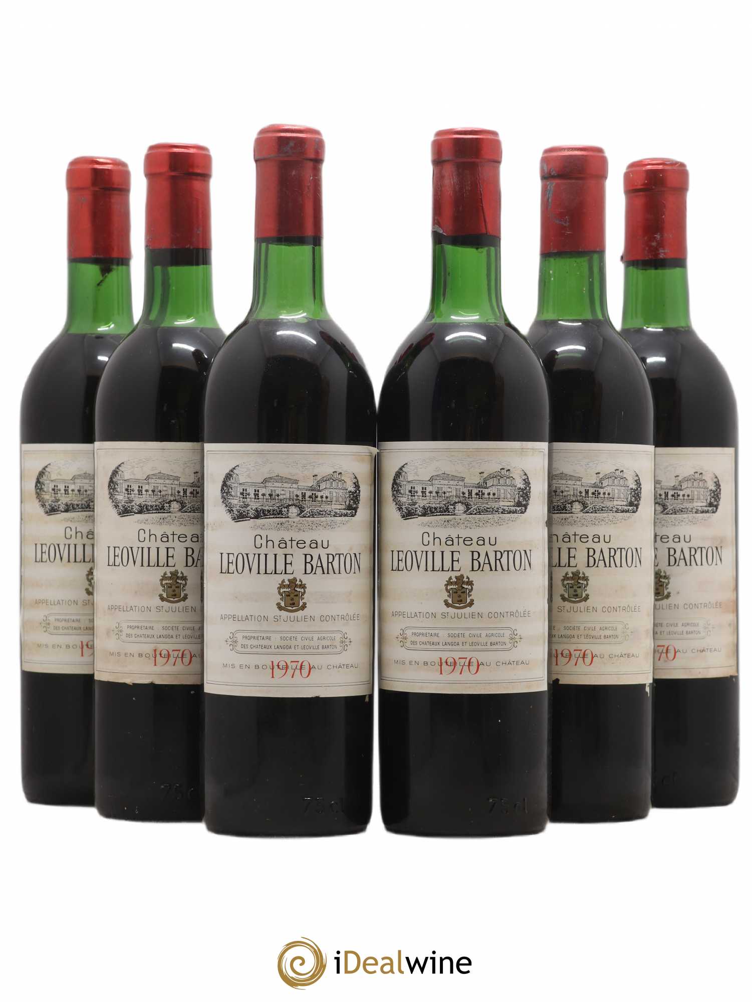 Château Léoville Barton 2ème Grand Cru Classé 1970 - Lot de 6 bouteilles - 0