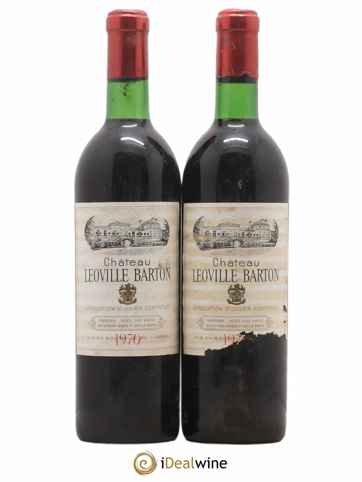 Château Léoville Barton 2ème Grand Cru Classé 1970 - Lot de 2 bouteilles - 0