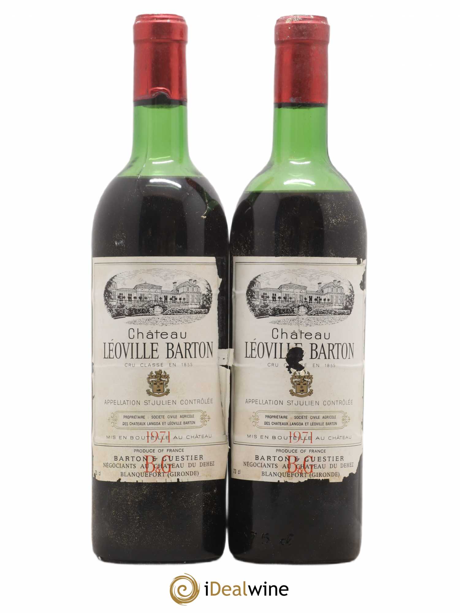 Château Léoville Barton 2ème Grand Cru Classé 1971 - Lot de 2 bouteilles - 0
