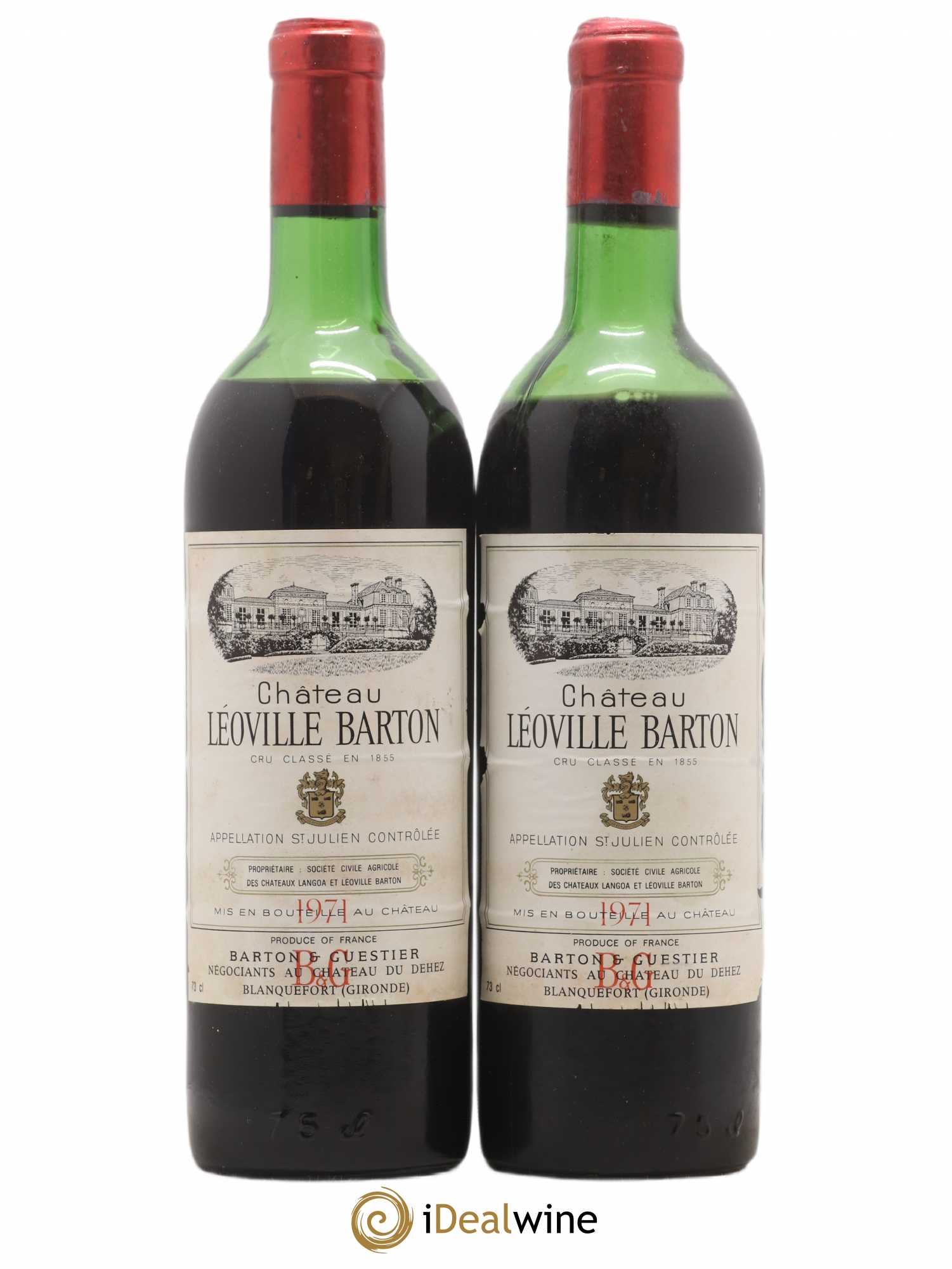 Château Léoville Barton 2ème Grand Cru Classé 1971 - Lot de 2 bouteilles - 0
