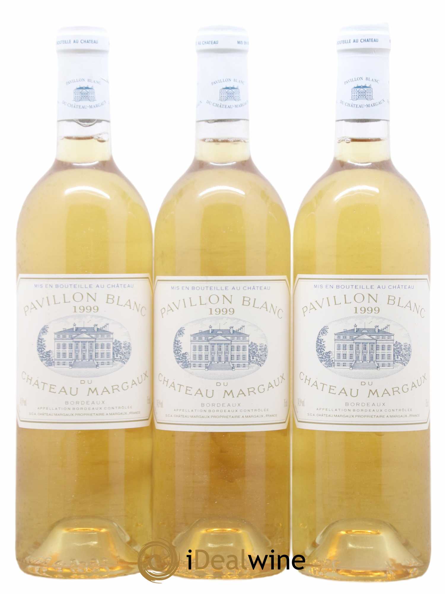 Pavillon Blanc du Château Margaux 1999 - Lot de 3 bouteilles - 0