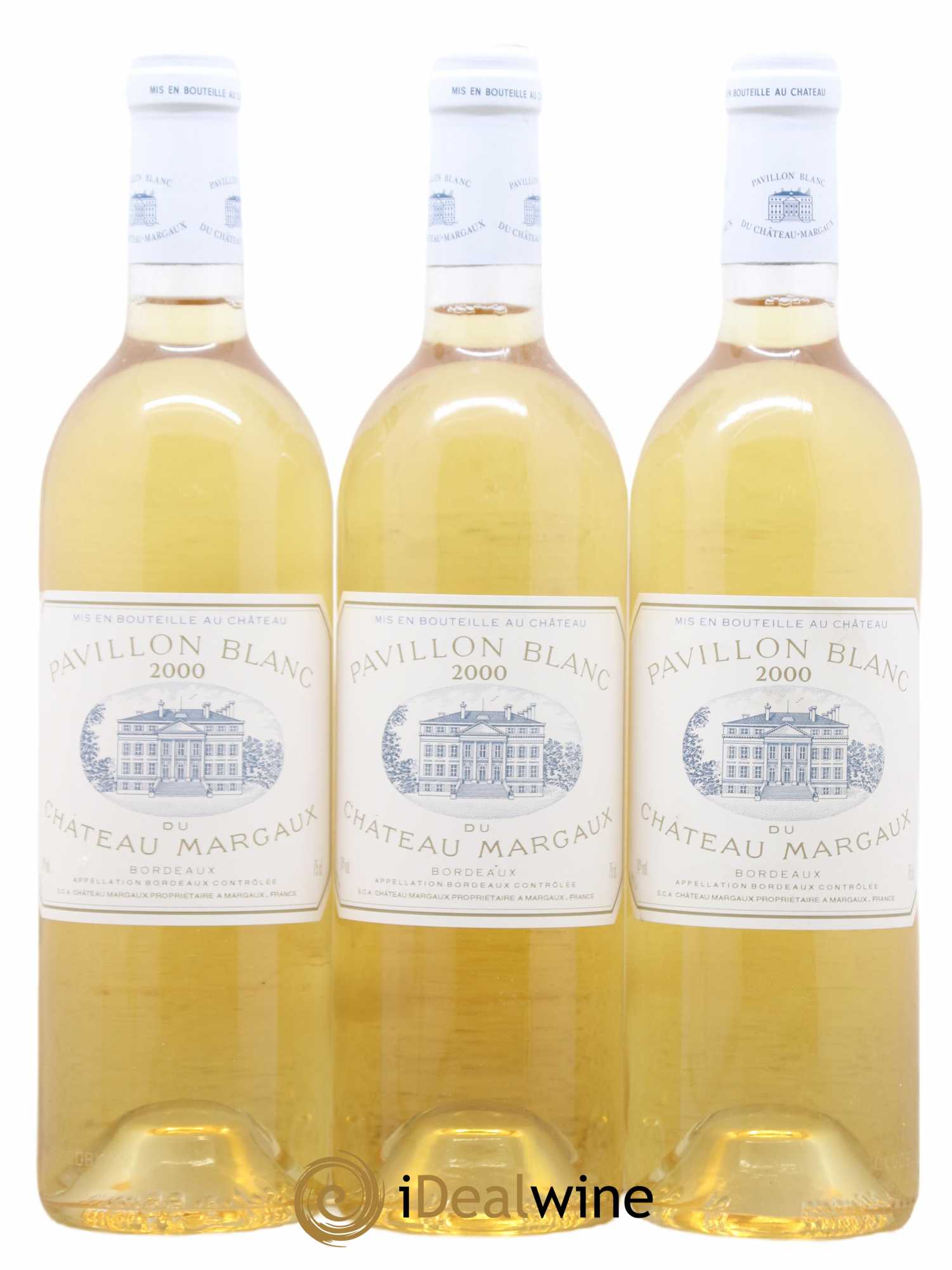Pavillon Blanc du Château Margaux 2000 - Lot de 3 bouteilles - 0