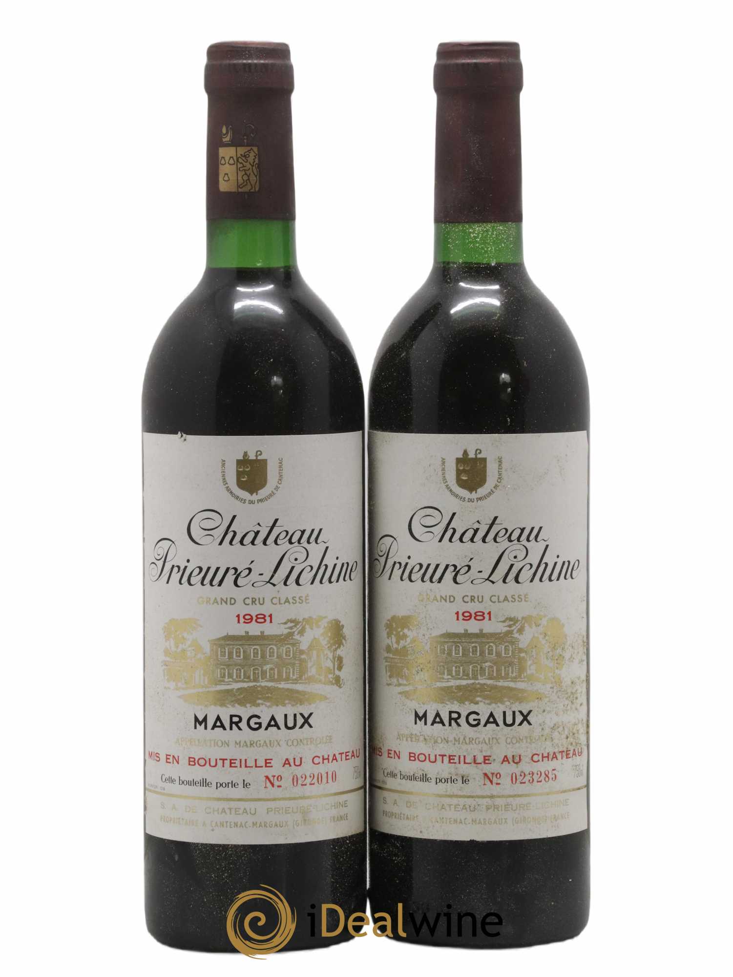 Château Prieuré Lichine 4ème Grand Cru Classé 1981 - Lot de 2 bouteilles - 0