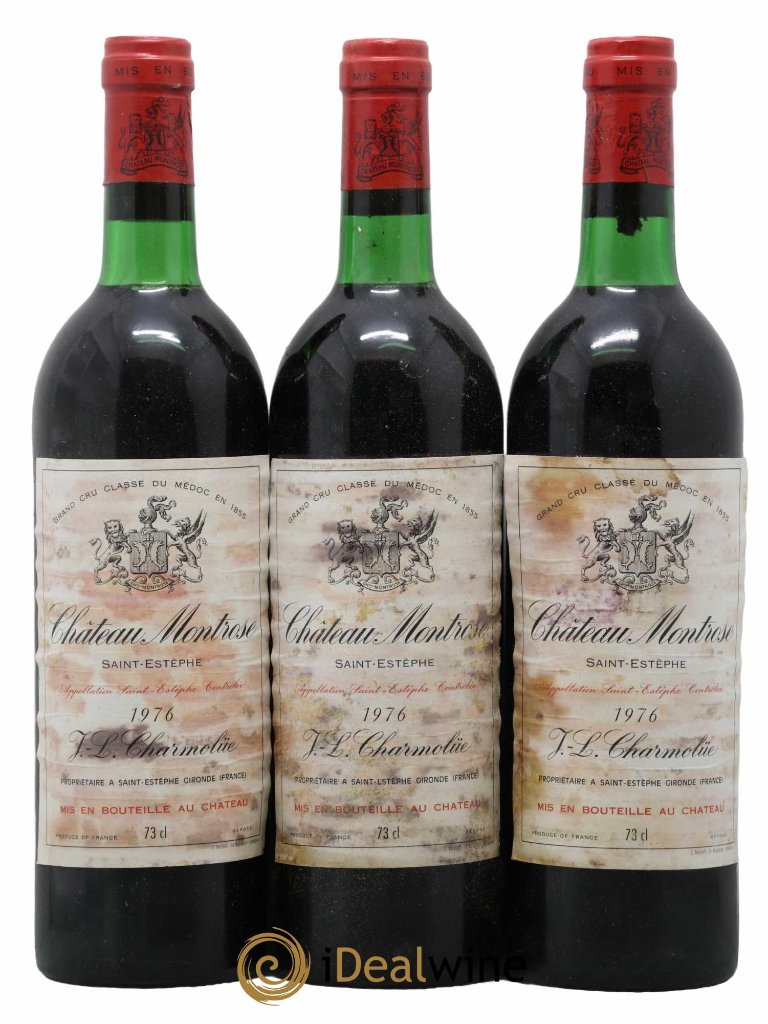 Château Montrose 2ème Grand Cru Classé 1976 - Lot de 3 bouteilles - 0