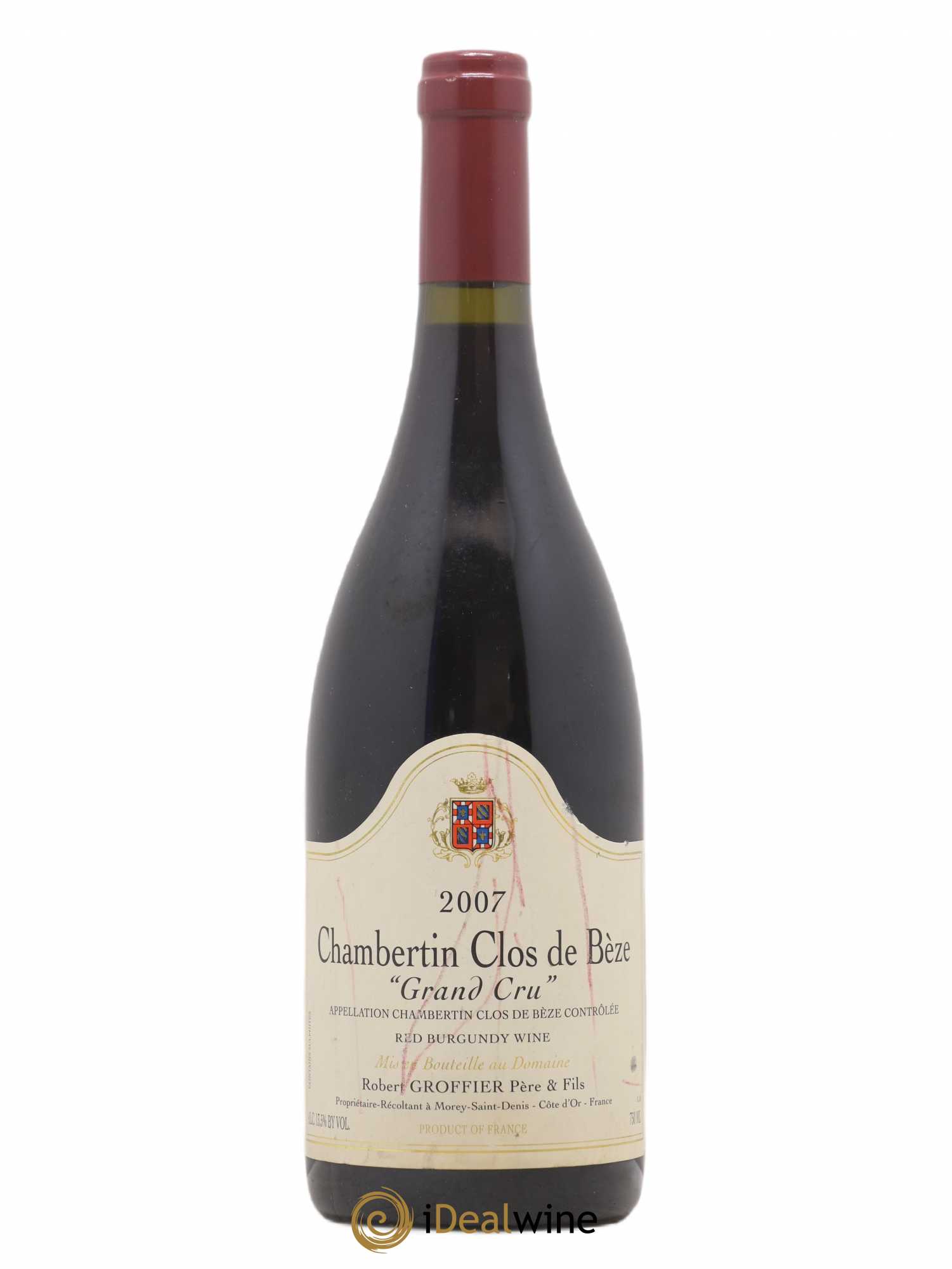 Chambertin Clos de Bèze Grand Cru Robert Groffier Père & Fils (Domaine) 2007 - Lot de 1 bouteille - 0