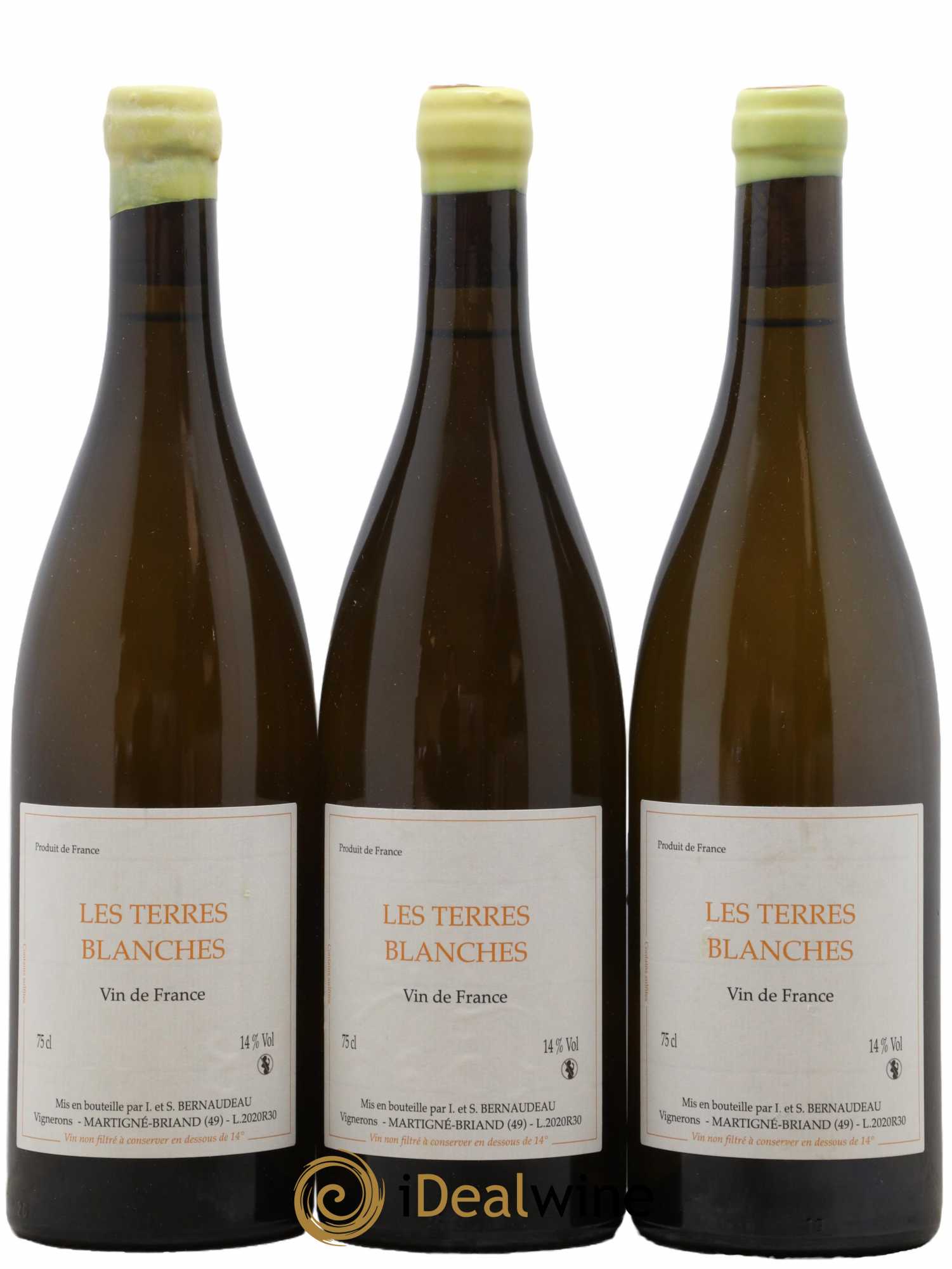 Vin de France Les Terres Blanches Stéphane Bernaudeau 2020 - Lot de 3 bouteilles - 0