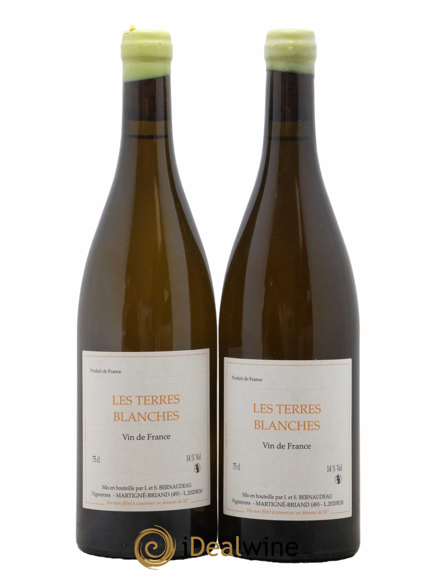 Vin de France Les Terres Blanches Stéphane Bernaudeau 2020 - Lotto di 2 bottiglie - 0