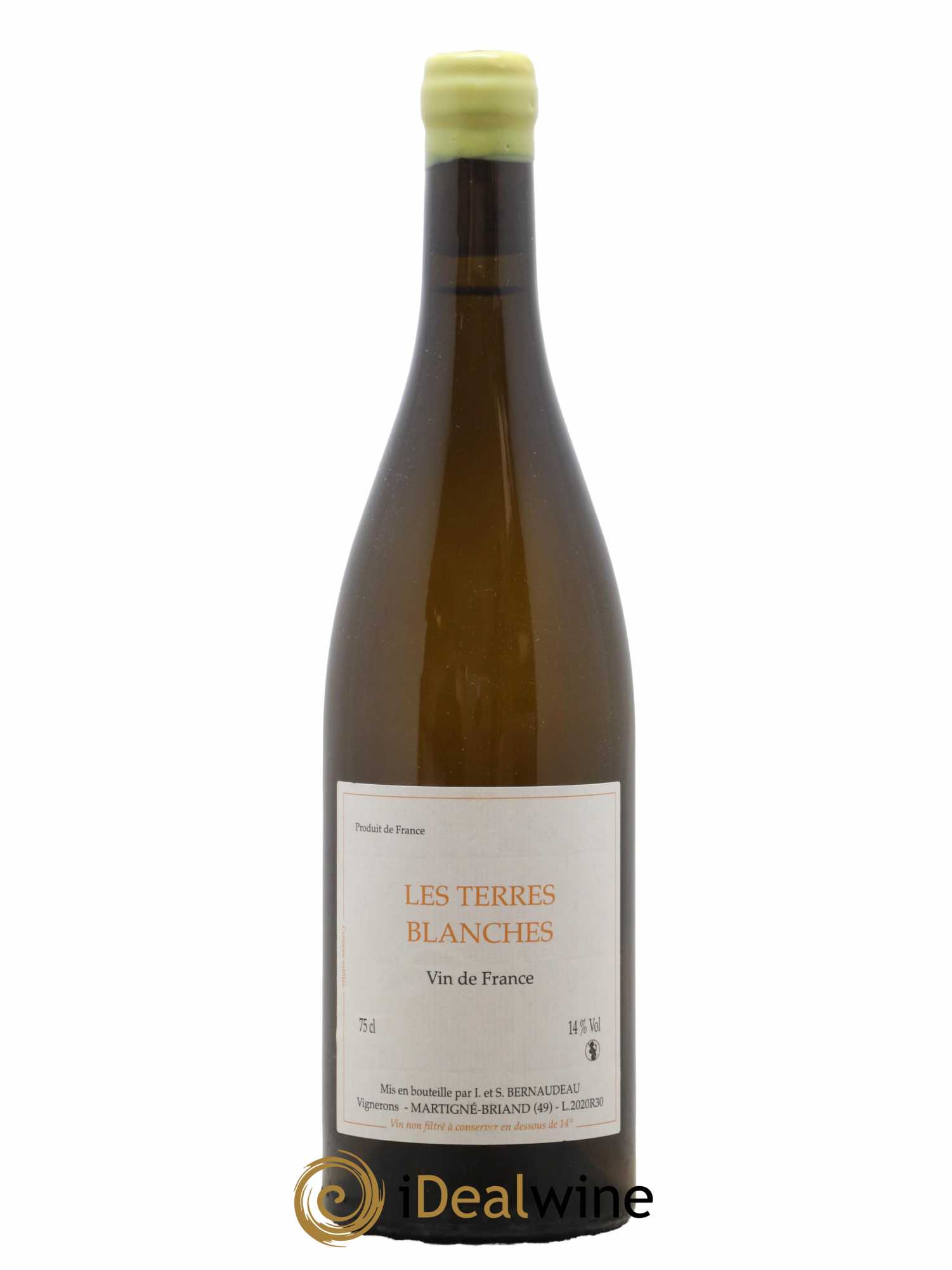 Vin de France Les Terres Blanches Stéphane Bernaudeau 2020 - Lot de 1 bouteille - 0