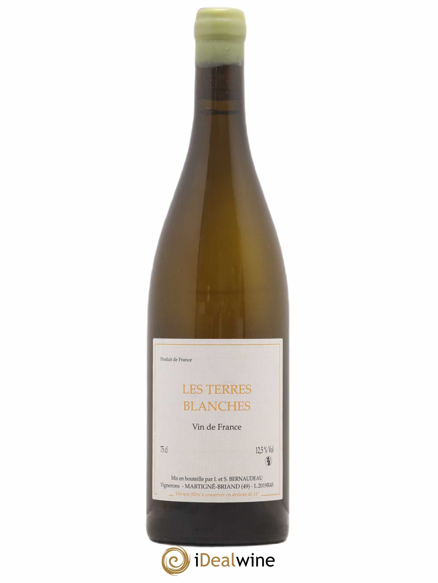 Vin de France Les Terres Blanches Stéphane Bernaudeau 2019 - Lot de 1 bouteille - 0