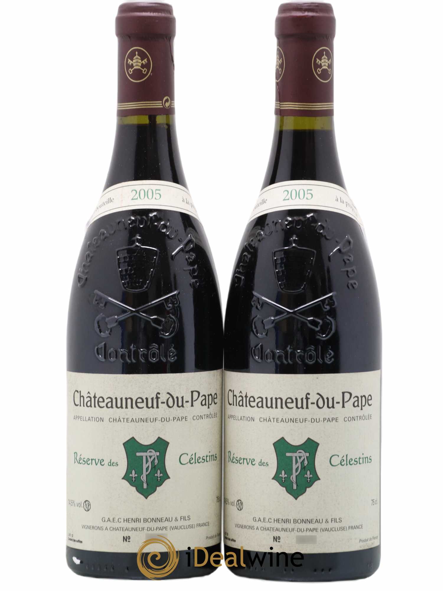 Châteauneuf-du-Pape Réserve des Célestins Henri Bonneau & Fils 2005 - Lot de 2 bouteilles - 0