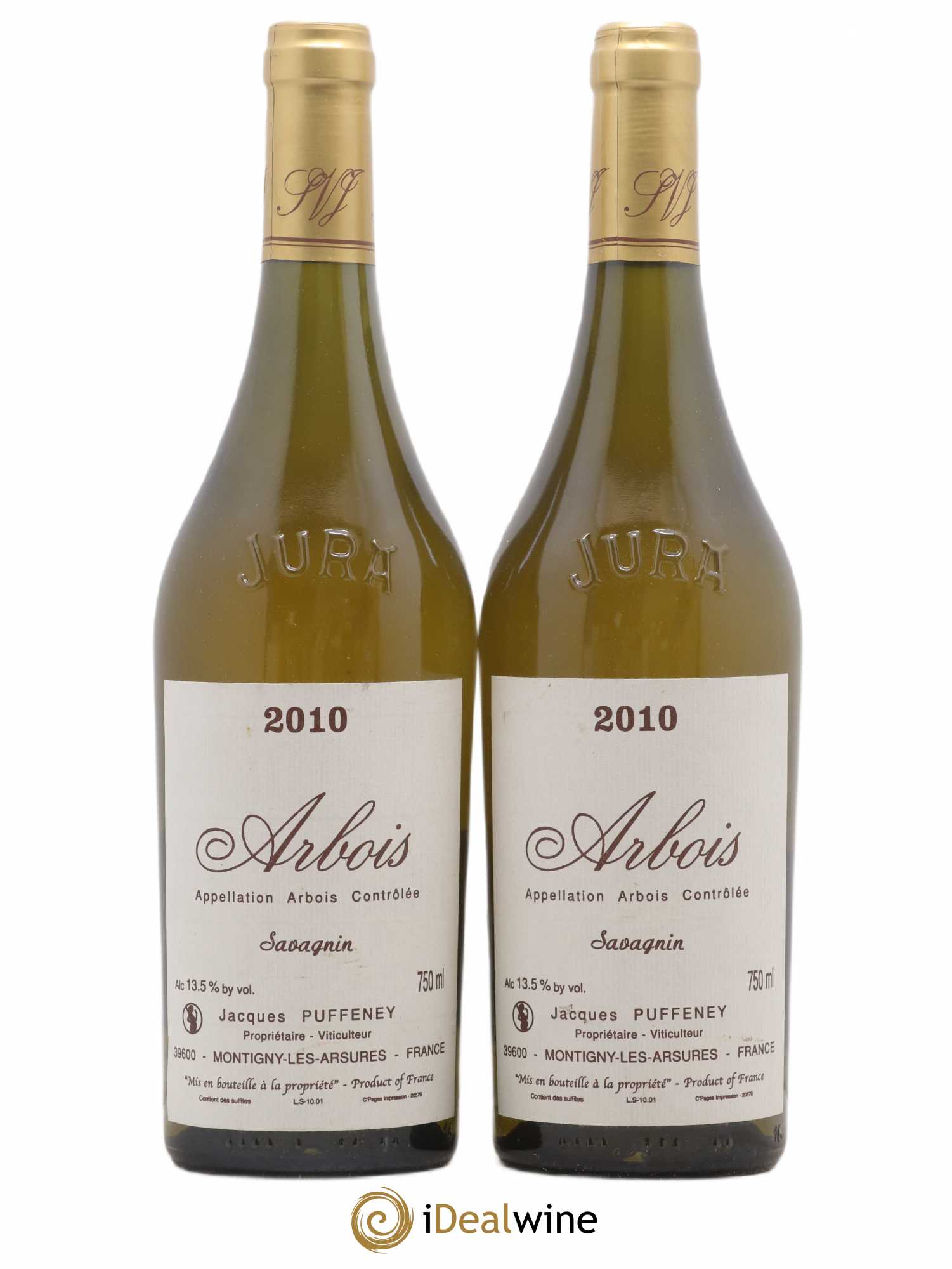 Arbois Savagnin Jacques Puffeney 2010 - Lot de 2 bouteilles - 0