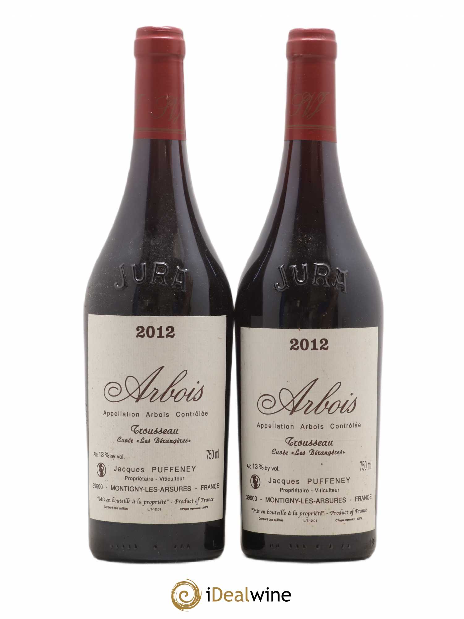Arbois Trousseau Cuvée Les Bérangères Jacques Puffeney 2012 - Lot de 2 bouteilles - 0