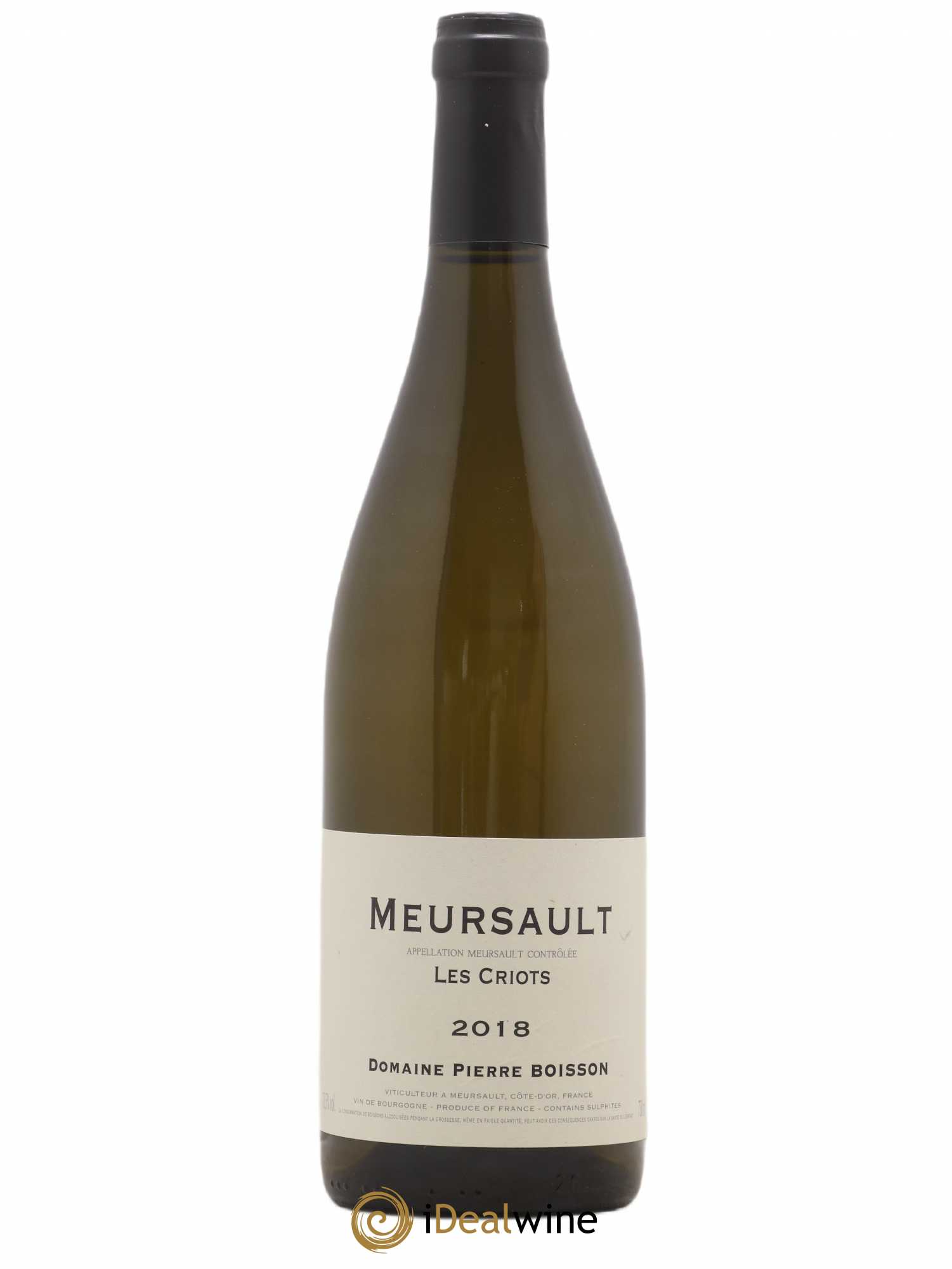 Meursault Les Criots Pierre Boisson (Domaine) 2018 - Lot de 1 bouteille - 0