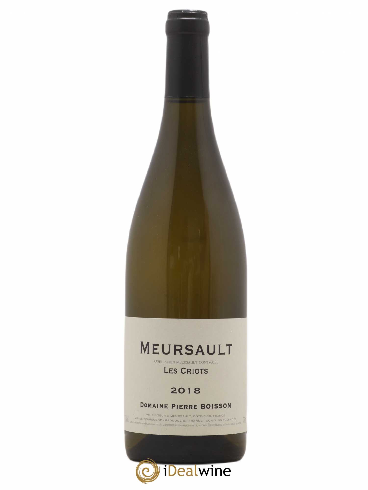 Meursault Les Criots Pierre Boisson (Domaine) 2018 - Lot de 1 bouteille - 0