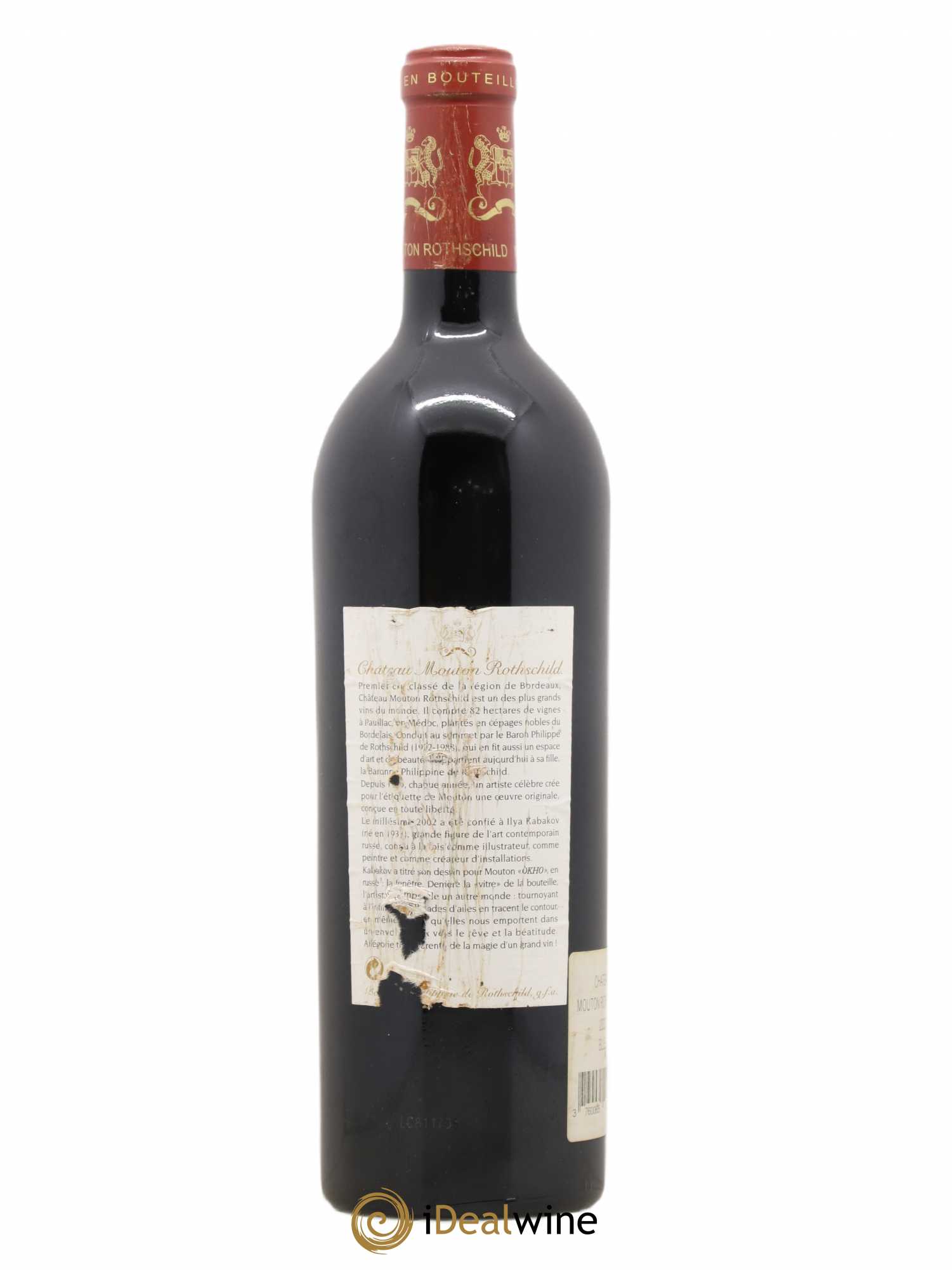 Château Mouton Rothschild 1er Grand Cru Classé 2002 - Lot de 1 bouteille - 1